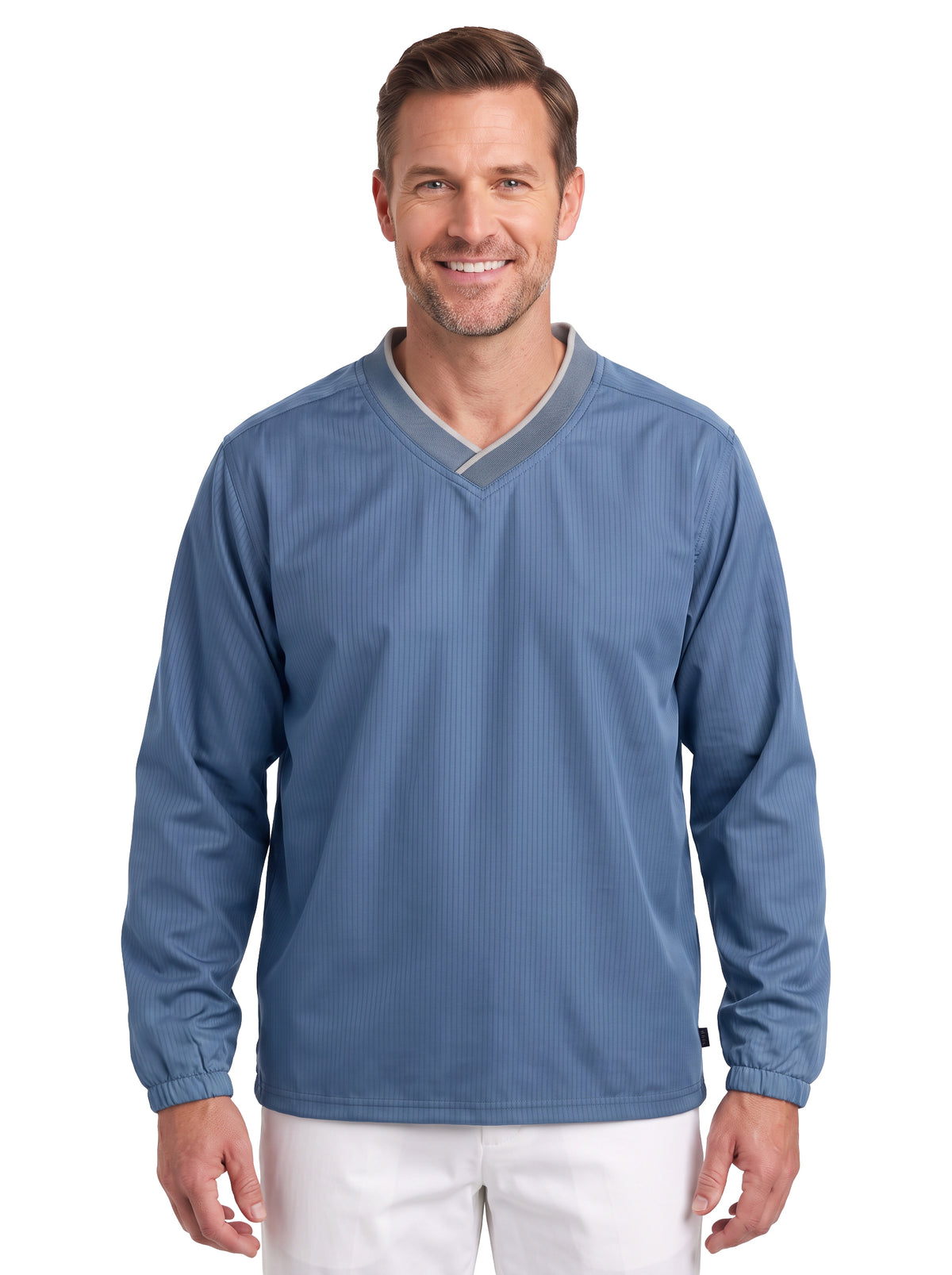 9008-BDJ Men's Bonded Jersey Pullover Windshirt
