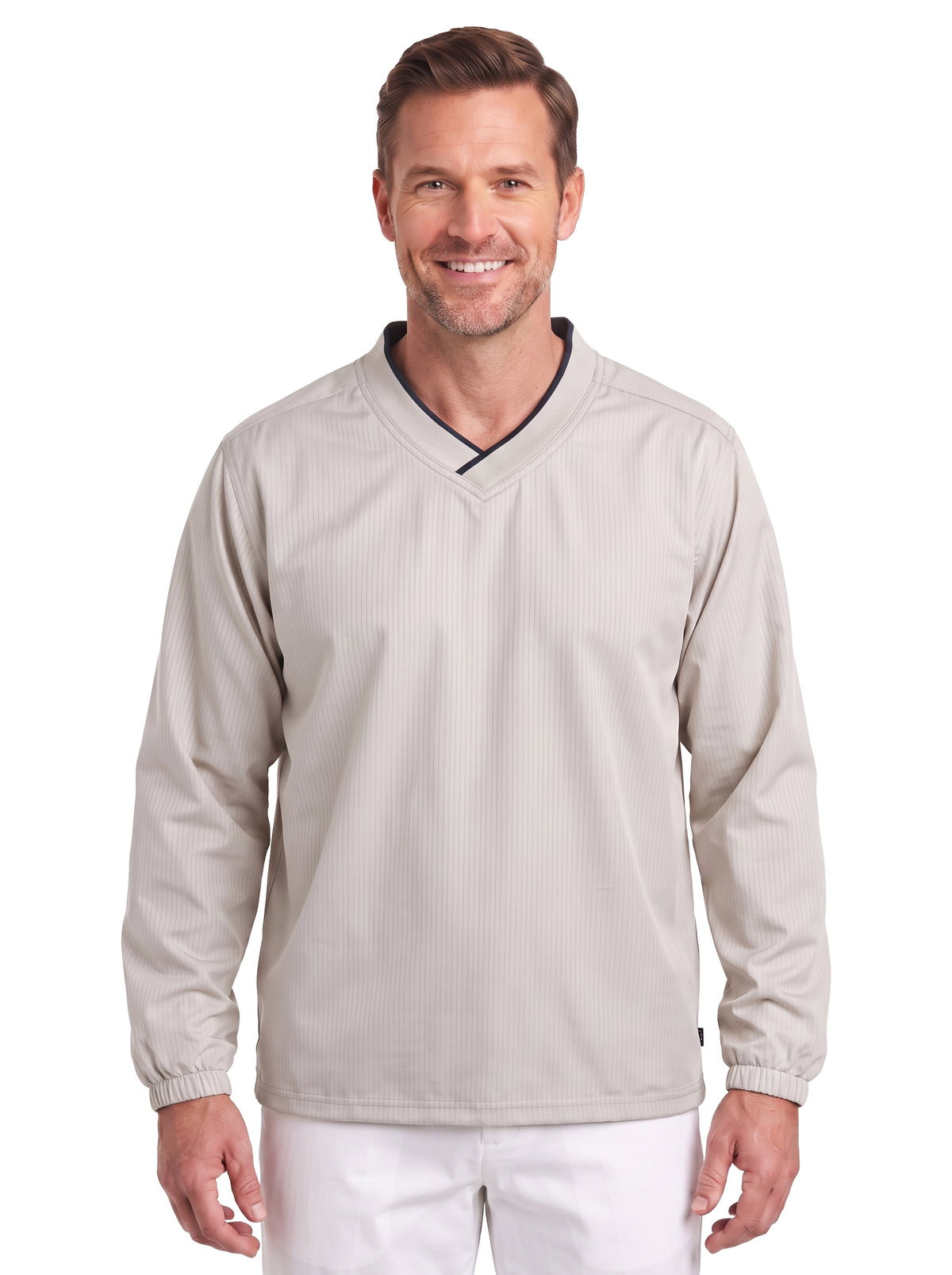 9008-BDJ Men's Bonded Jersey Pullover Windshirt