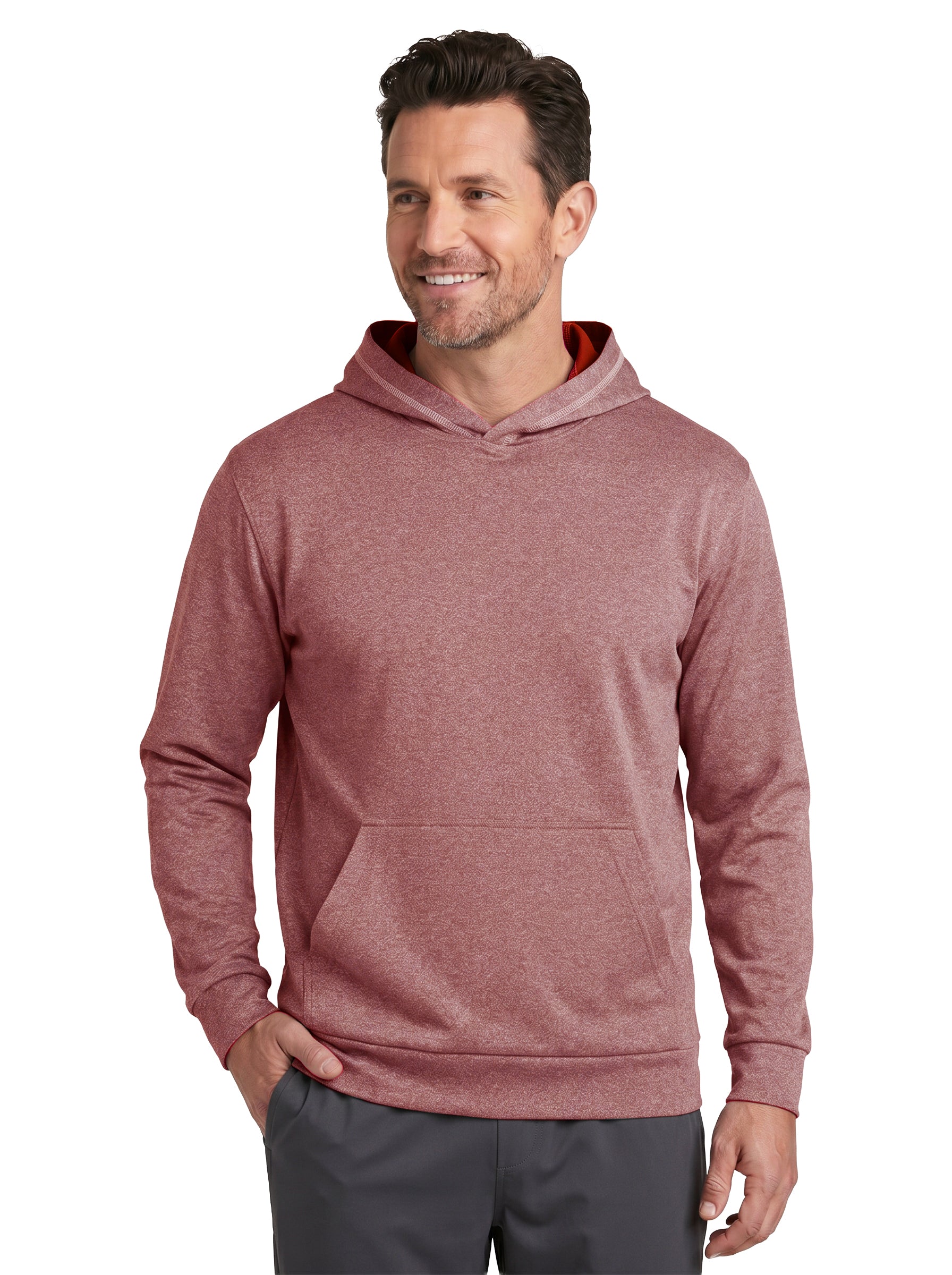 9038-BDI Unisex Bonded Interlock Hooded Pullover