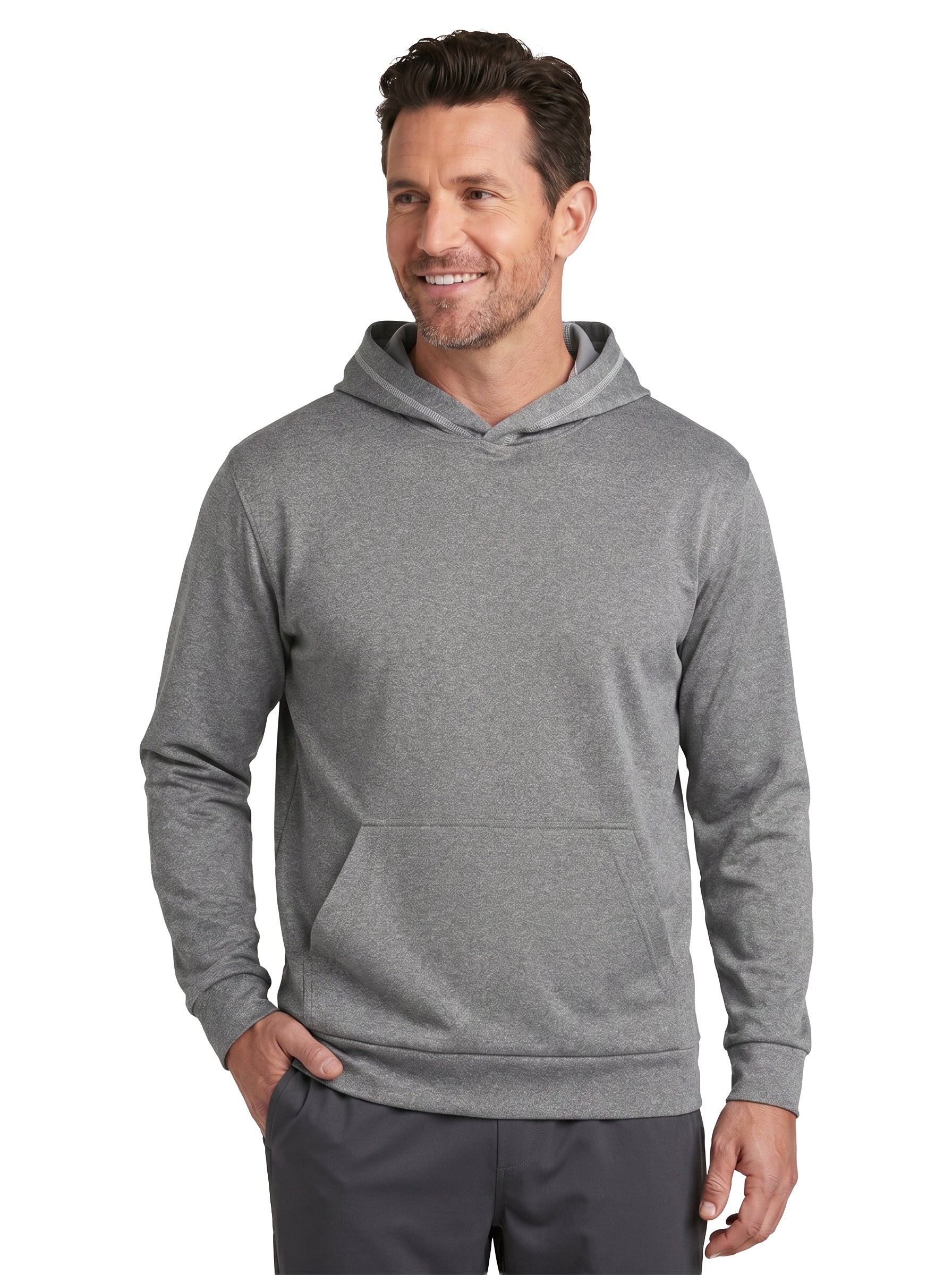 9038-BDI Unisex Bonded Interlock Hooded Pullover
