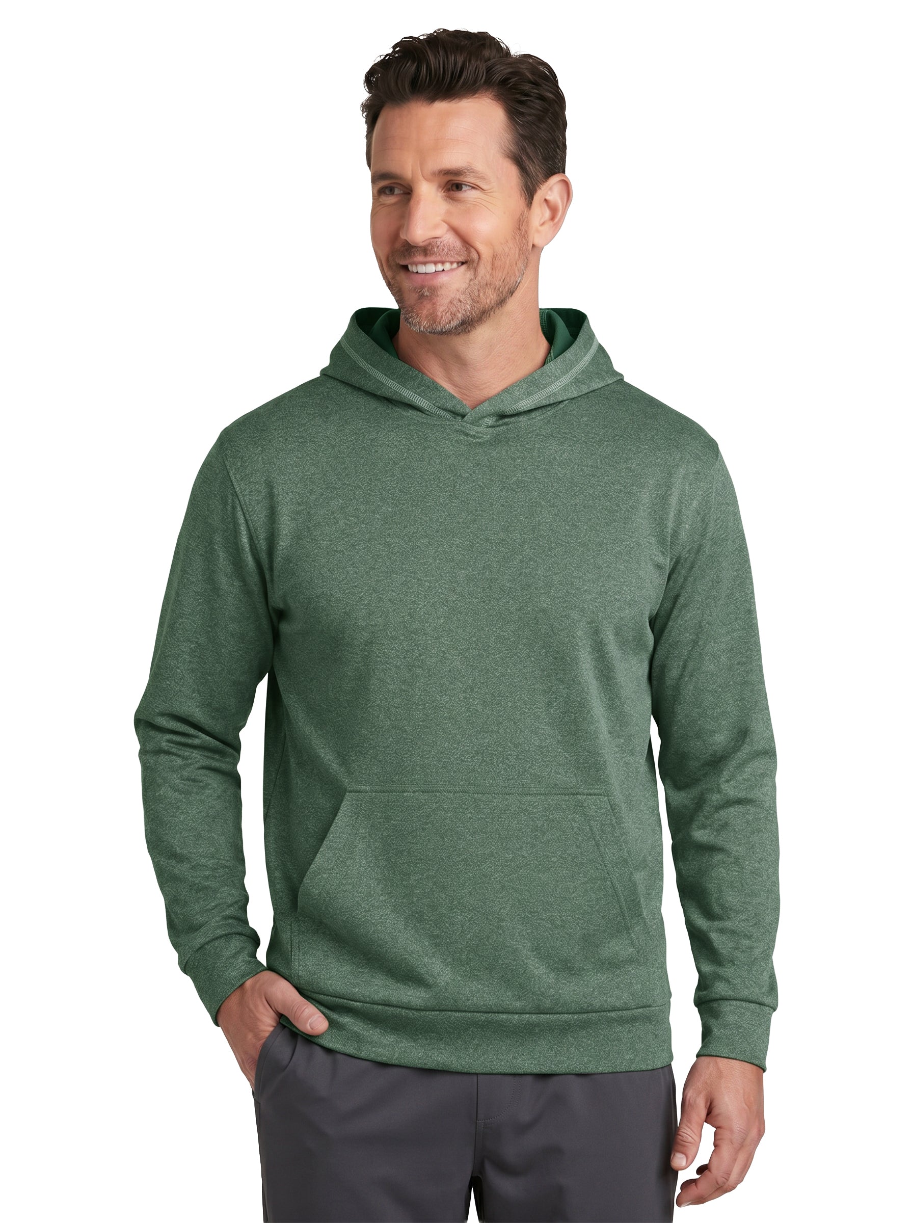 9038-BDI Unisex Bonded Interlock Hooded Pullover