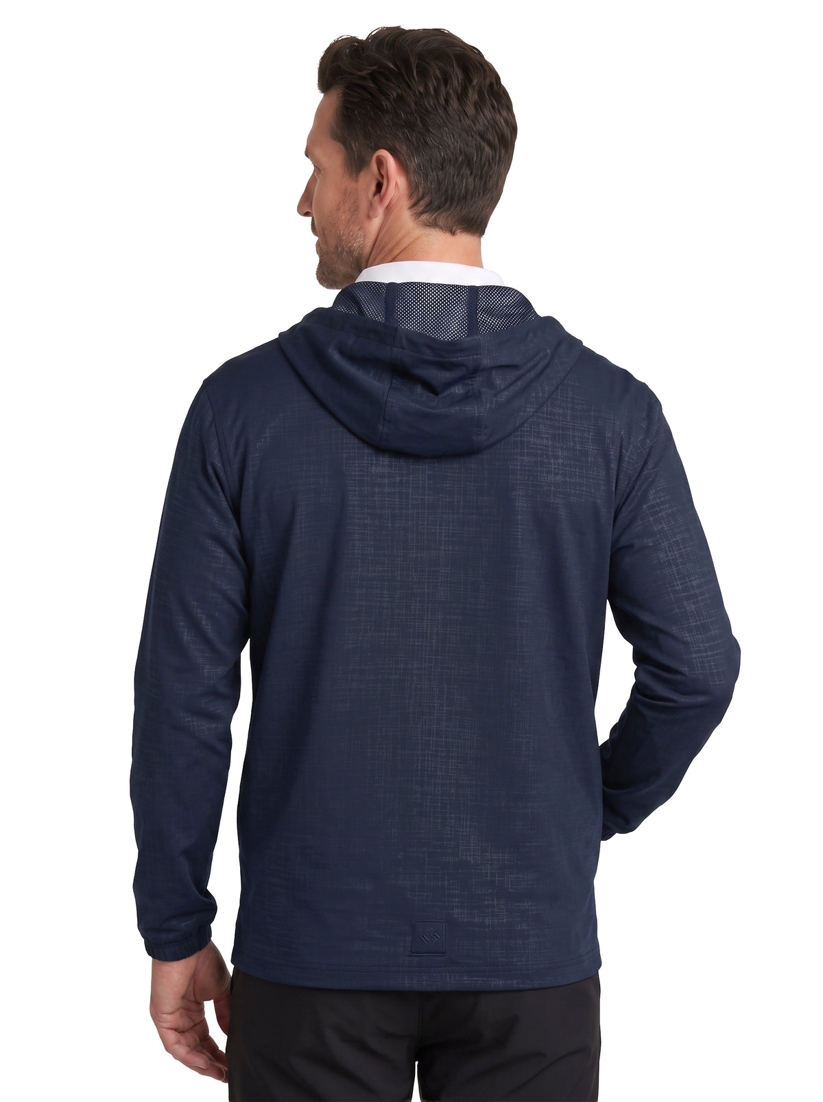 9306-WBK Men's Full Zip Hooded Wind Jacket
