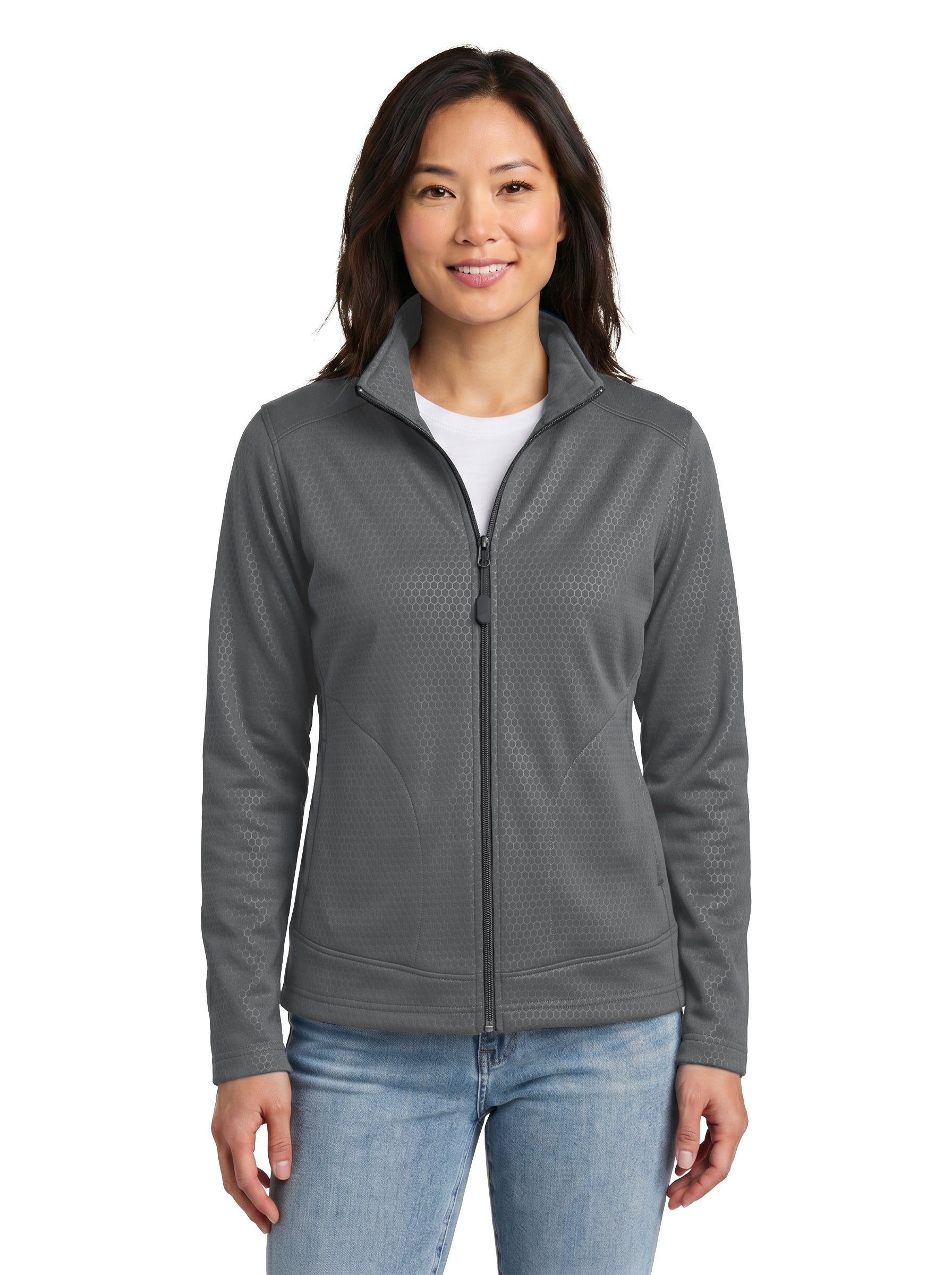 936-SSE Women's Soft Shell Embossed Full Zip Jacket