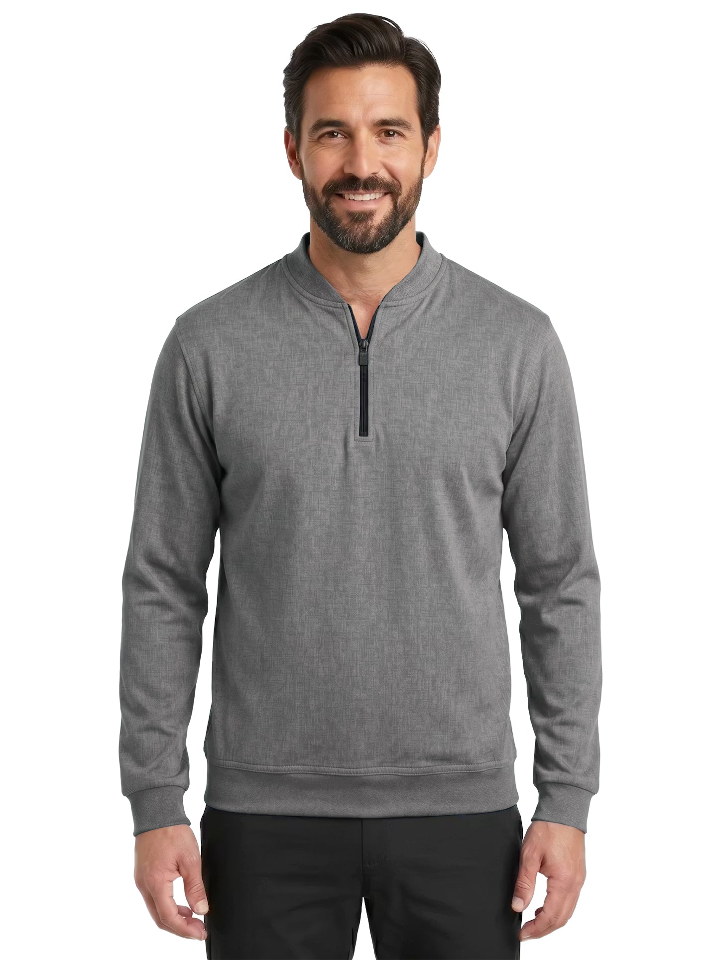 9411-CBS Men's Chambray ¼ Zip Wind Shirt