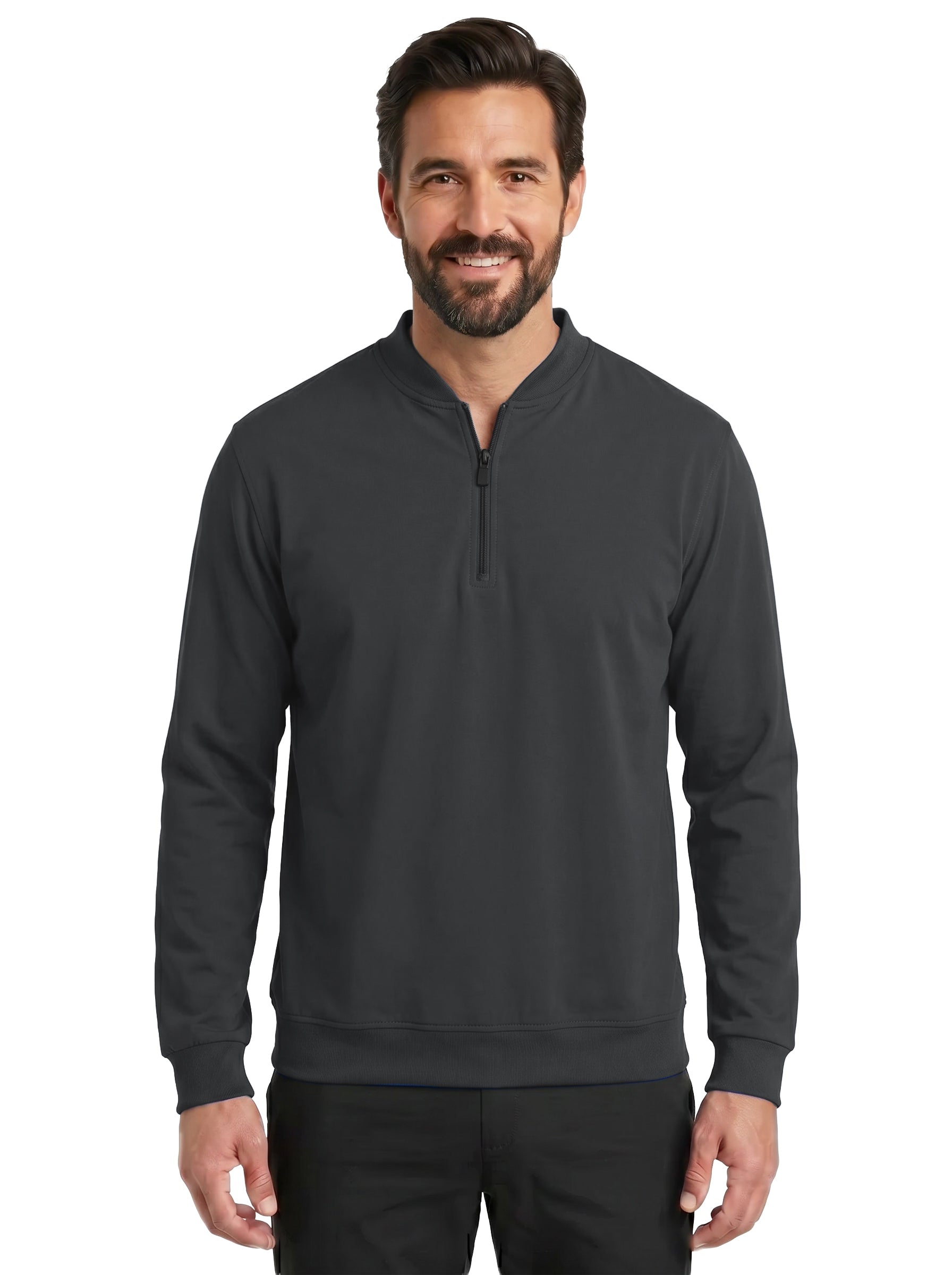 9411-CBS Men's Chambray ¼ Zip Wind Shirt