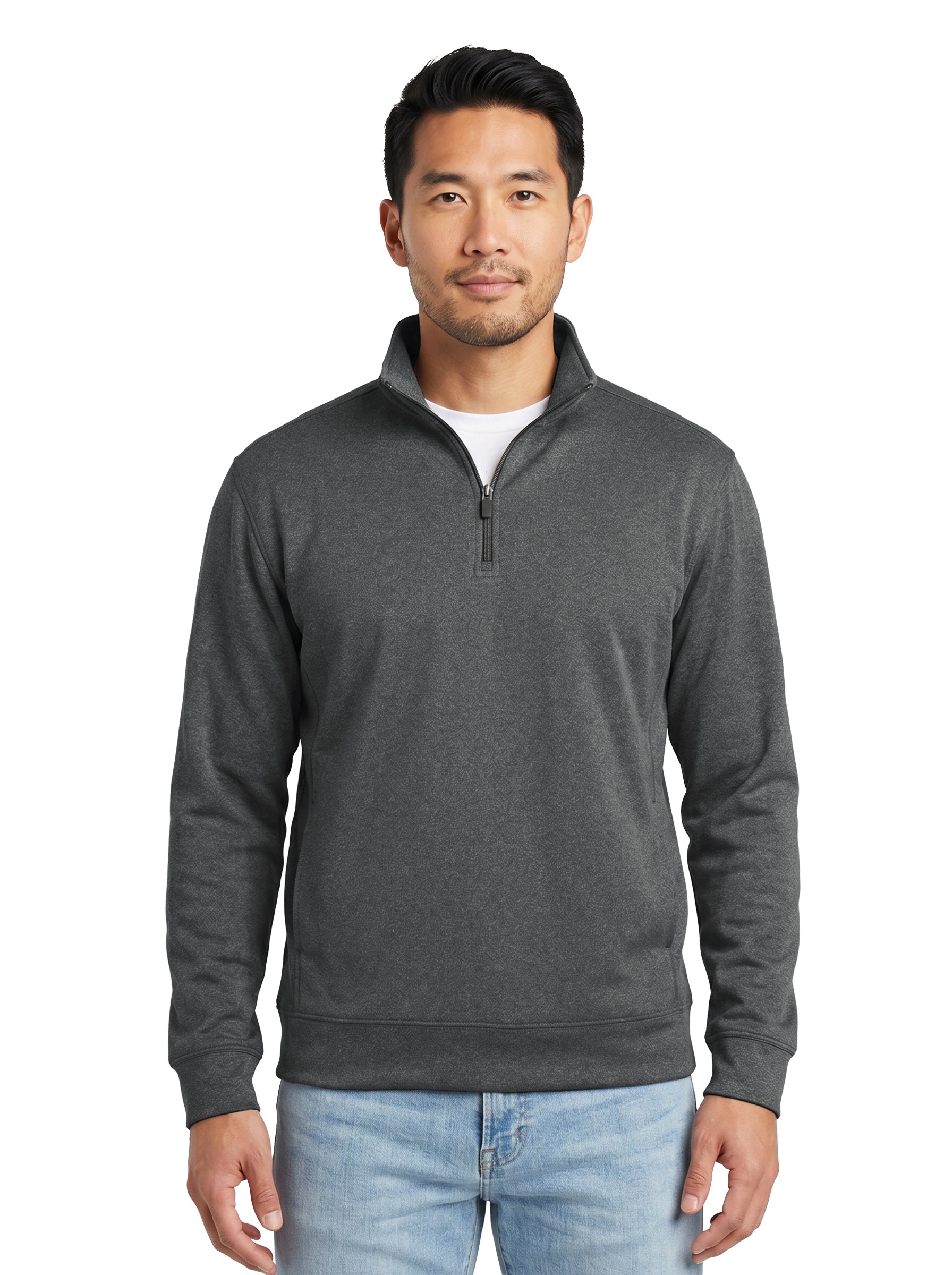 9438-BDI Men's Bonded Interlock ¼ Zip Pullover