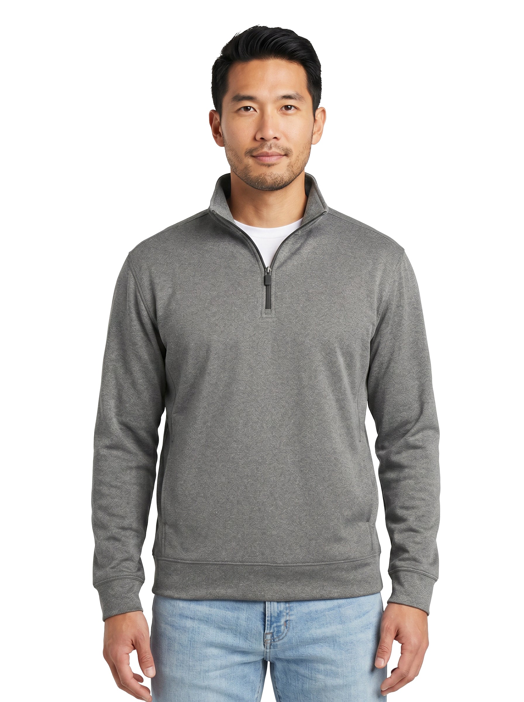 9438-BDI Men's Bonded Interlock ¼ Zip Pullover