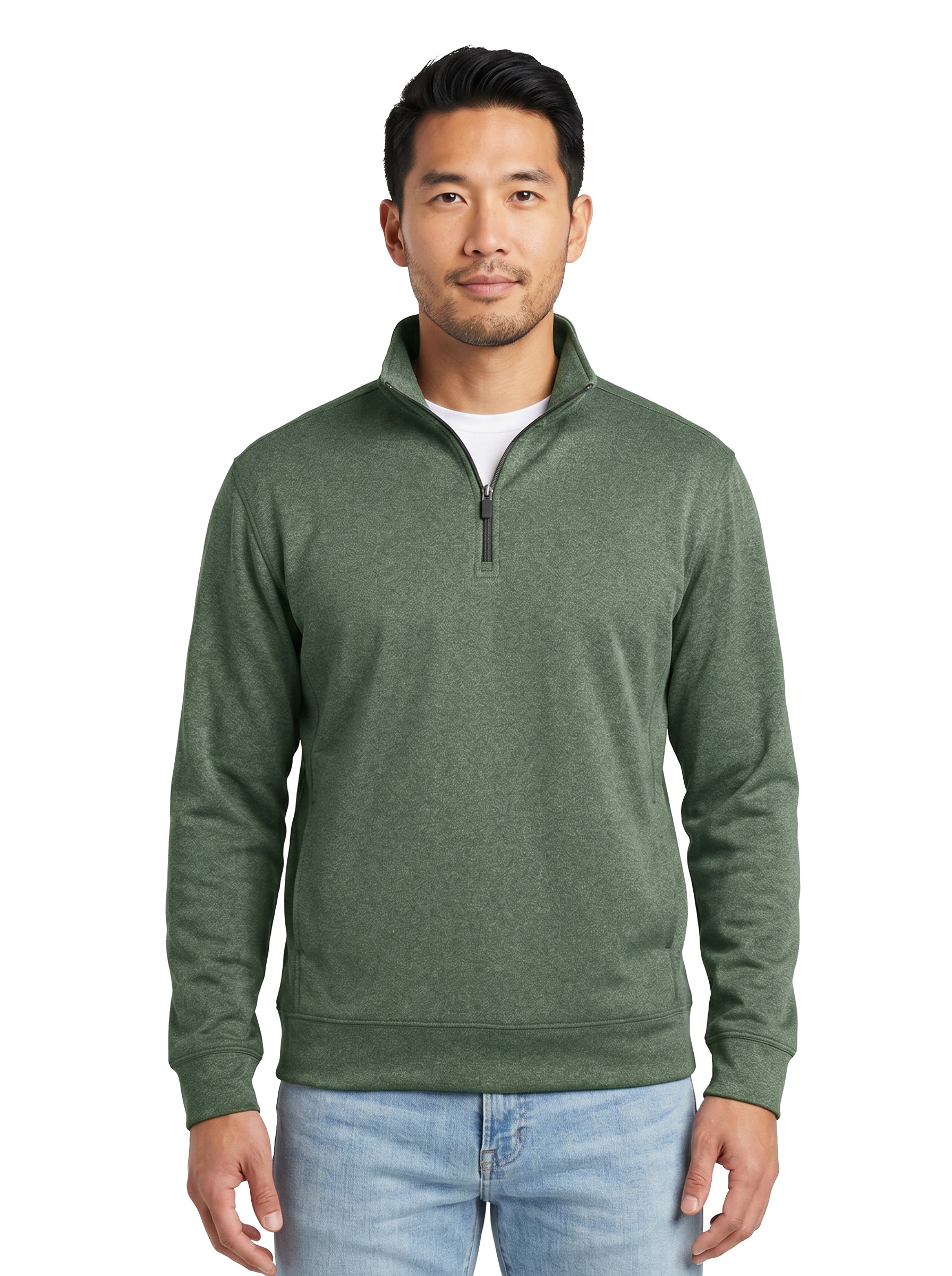 9438-BDI Men's Bonded Interlock ¼ Zip Pullover
