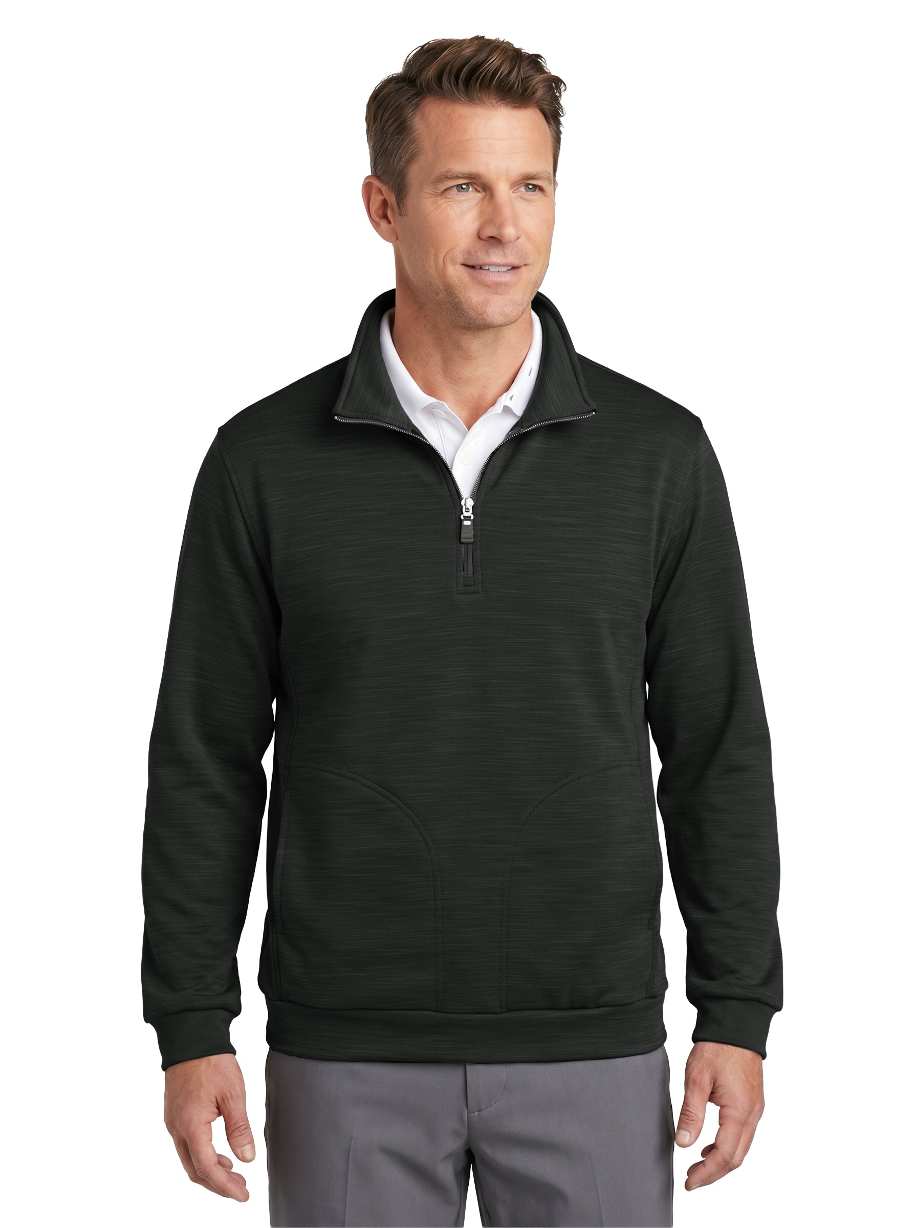 9441-TSF Men's Tiger Stripe Soft Shell Fleece ¼ Zip Jacket