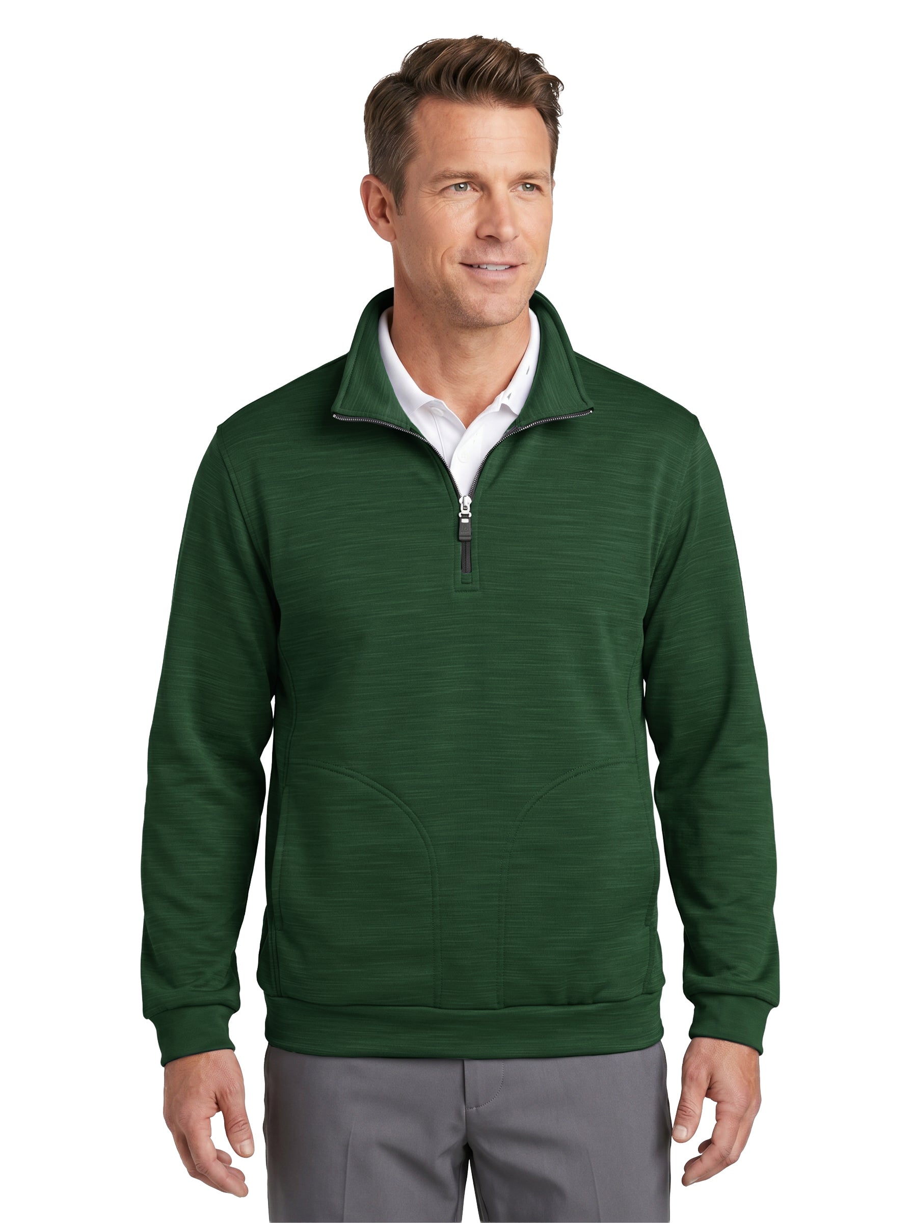 9441-TSF Men's Tiger Stripe Soft Shell Fleece ¼ Zip Jacket