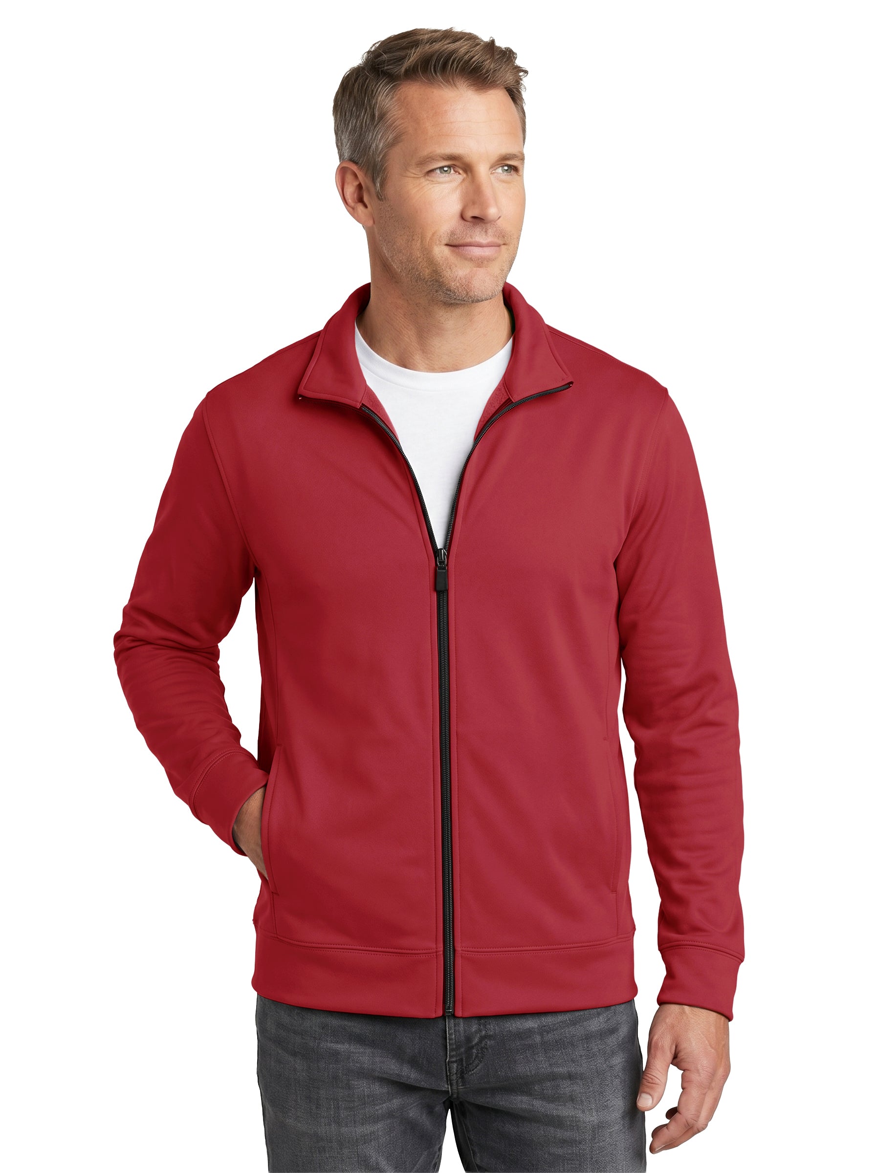 9517-BDI Men's Bonded Interlock Full Zip Jacket