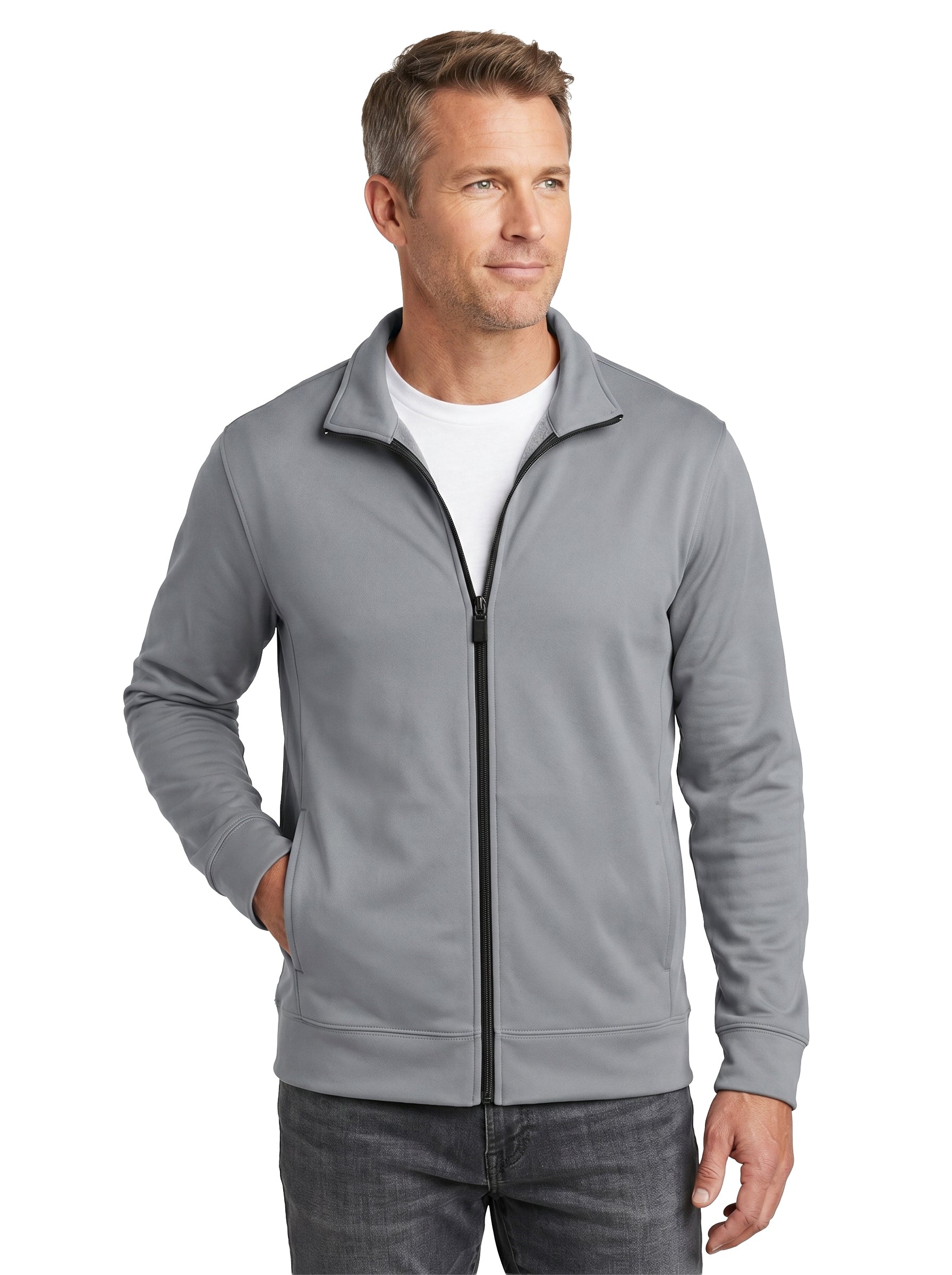9517-BDI Men's Bonded Interlock Full Zip Jacket