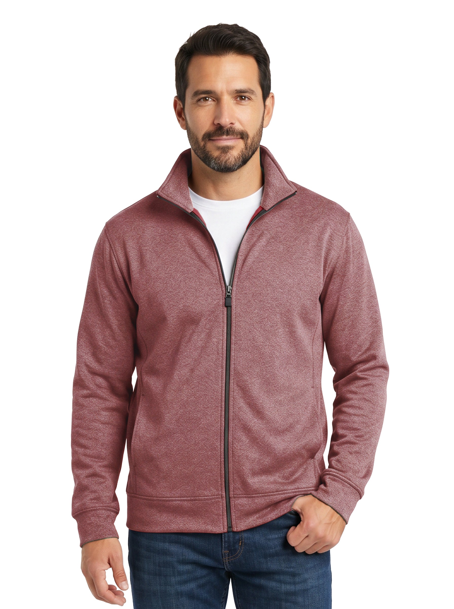 9518-BDI Men's Bonded Interlock Full Zip Jacket