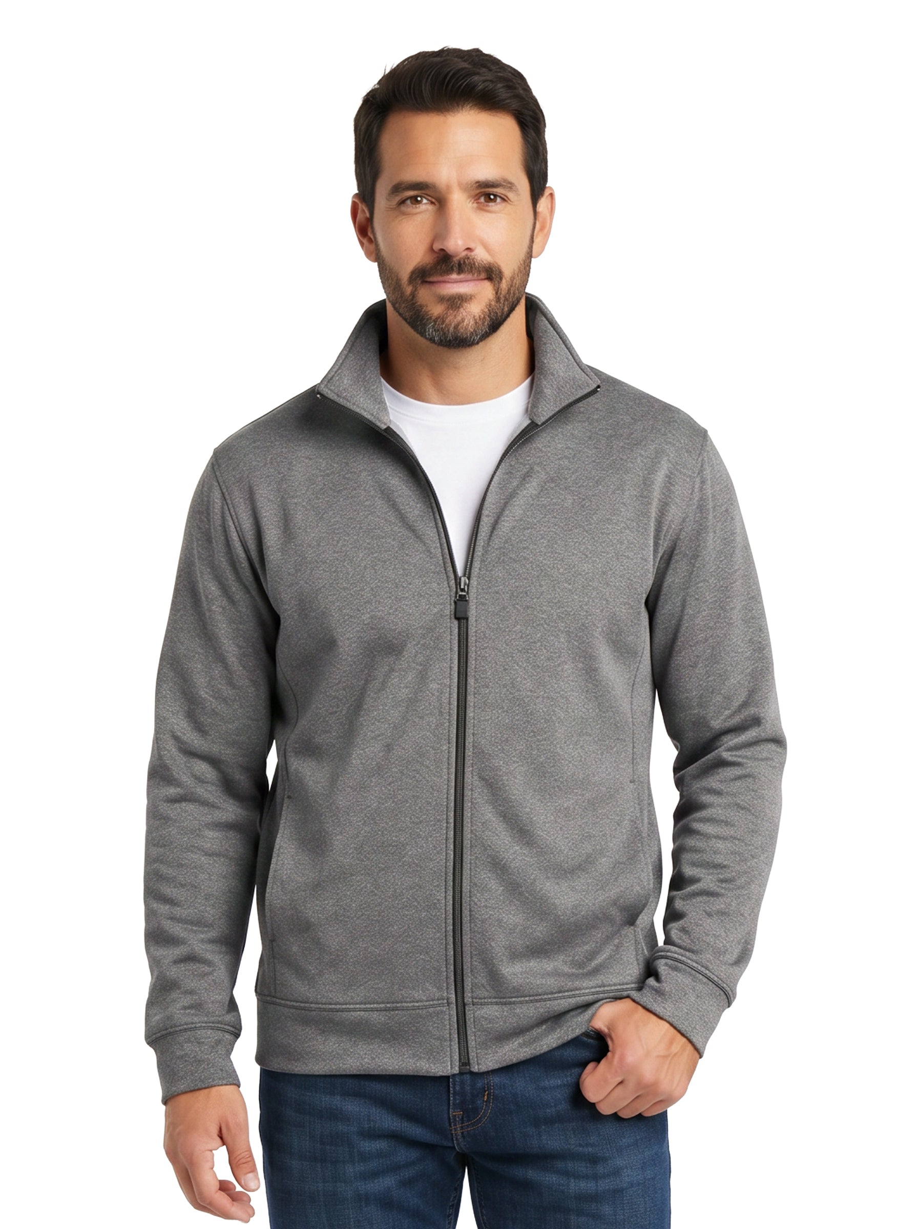9518-BDI Men's Bonded Interlock Full Zip Jacket