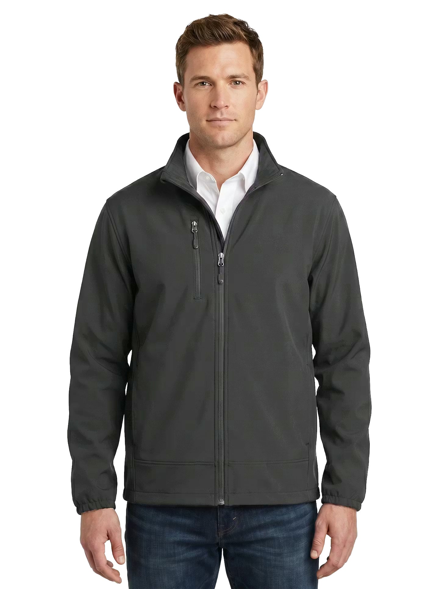 9528-S3F Men's 3 Layers Soft Shell Full Zip Jacket