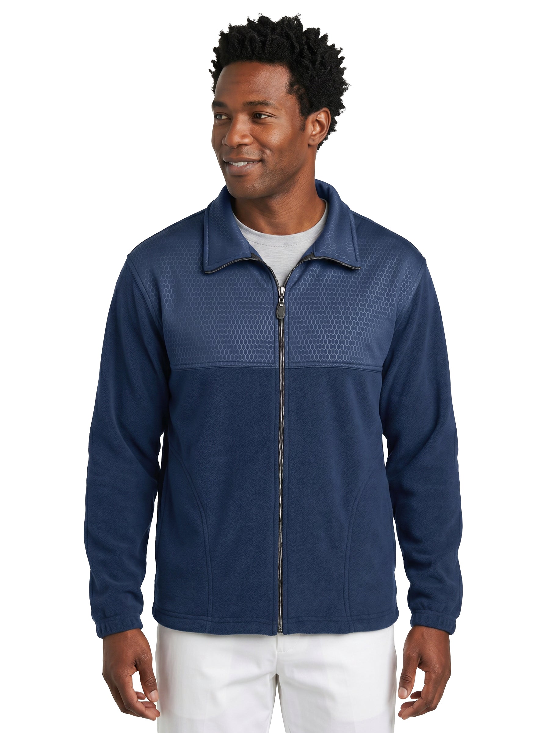 9682-SSE Men's Soft Shell Embossed Full Zip Jacket