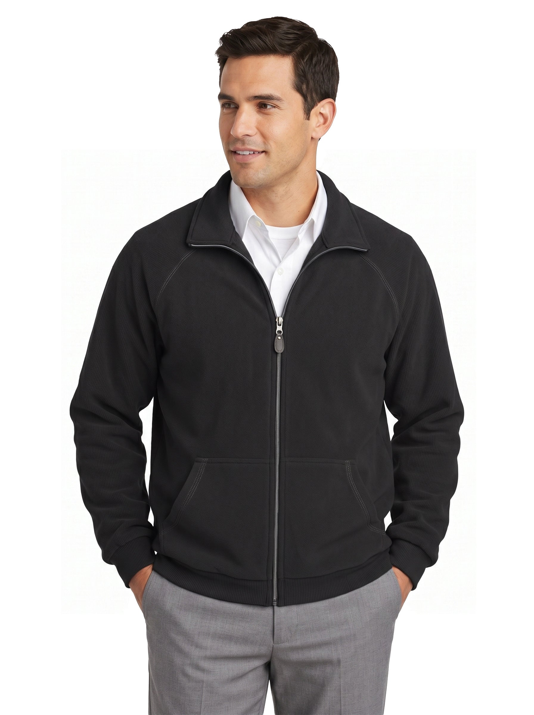 9743-CBF Men's Corduroy Bonded Fleece Full Zip Jacket