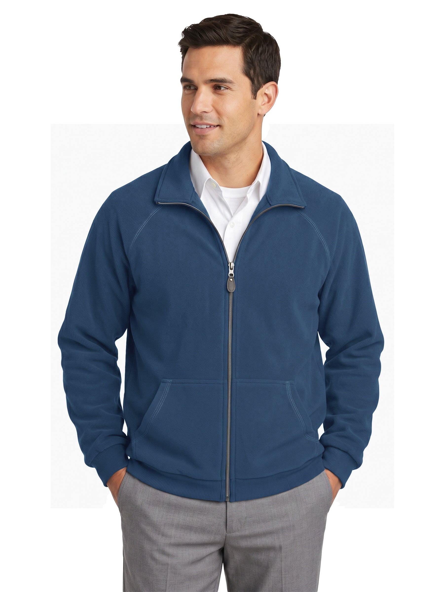 9743-CBF Men's Corduroy Bonded Fleece Full Zip Jacket