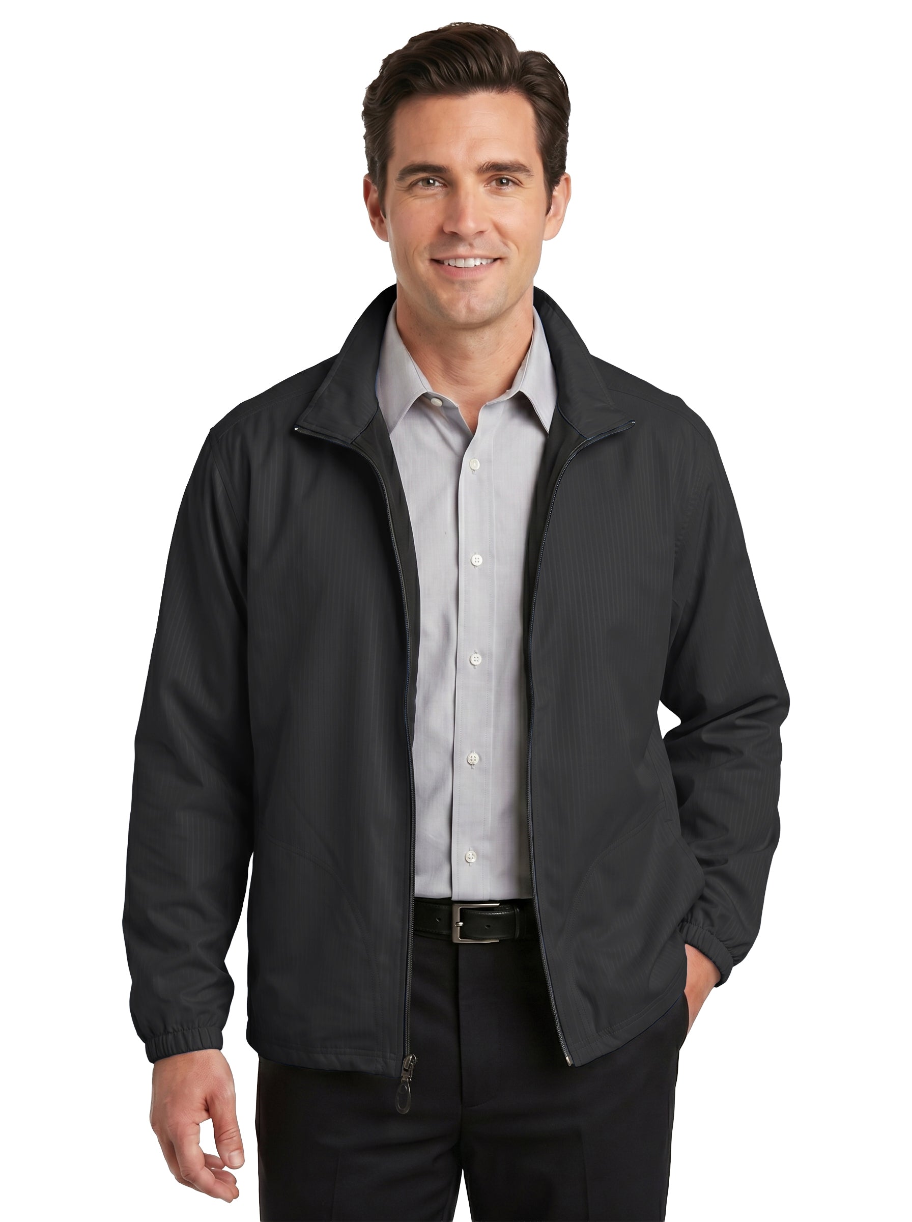 9781-BDJ Men's Bonded Jersey Full Zip Wind Jacket