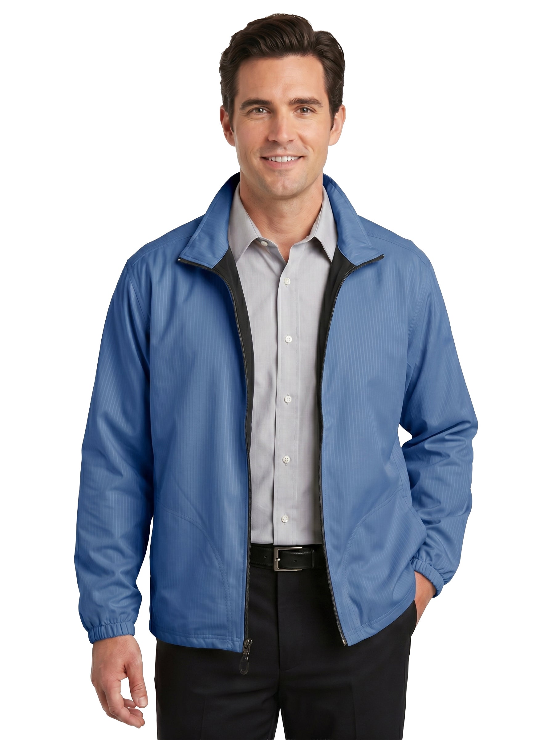 9781-BDJ Men's Bonded Jersey Full Zip Wind Jacket