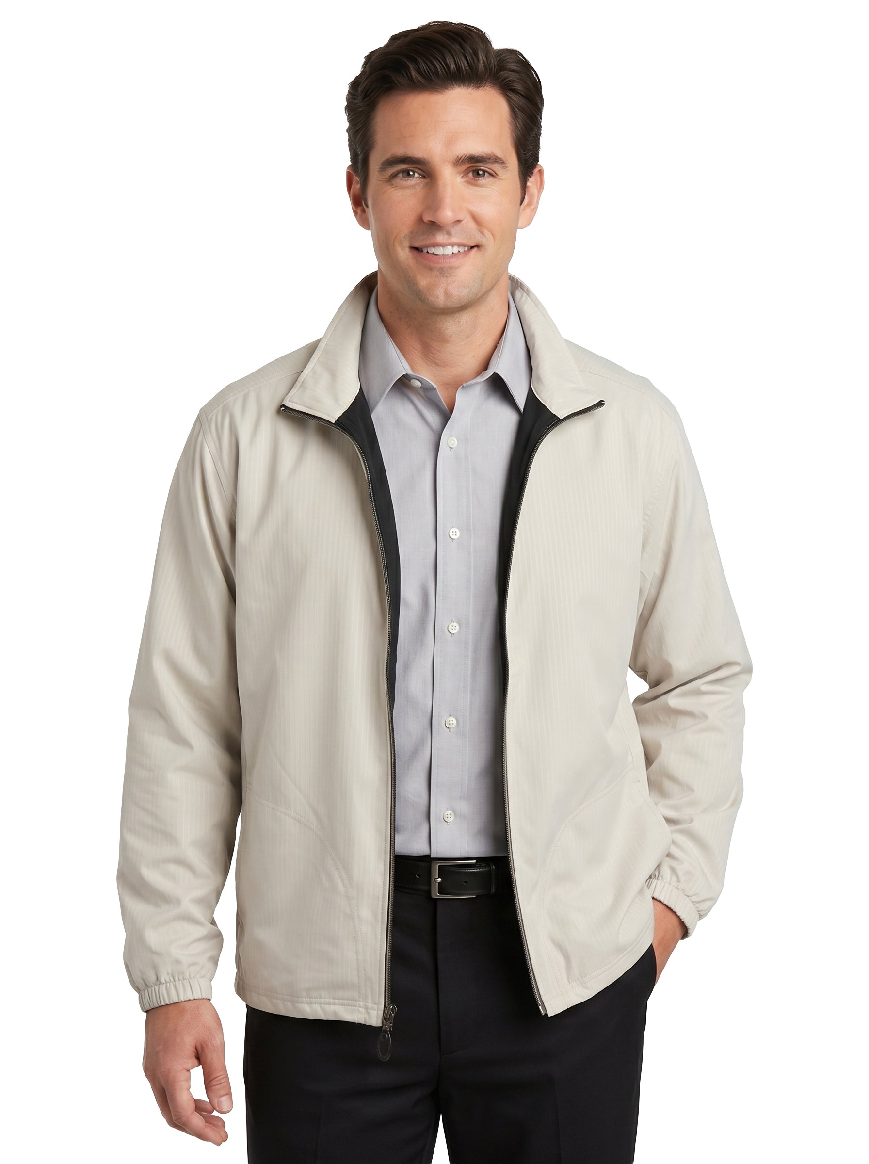 9781-BDJ Men's Bonded Jersey Full Zip Wind Jacket