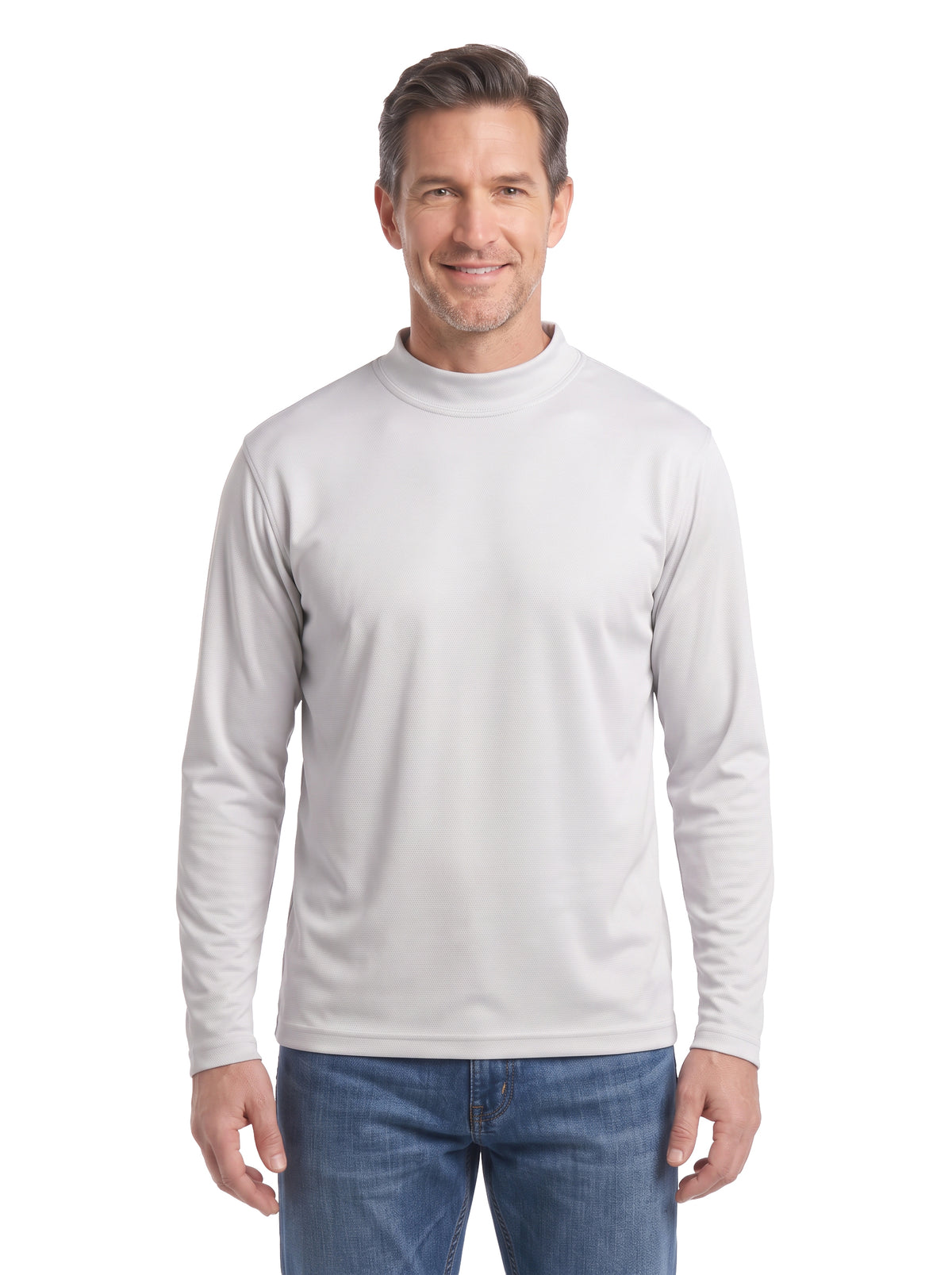 LS1007-PTM Men's Long Sleeve Mock Neck Tee