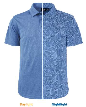 1313-DNR Men's Reflective Print Polo