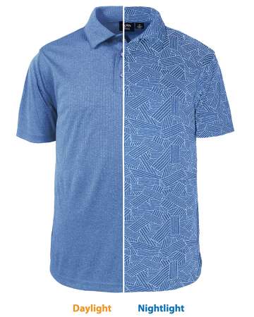 1313-DNR Men's Reflective Print Polo