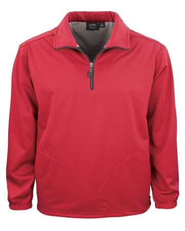 1419-BDJ Men's Bonded Jersey 1/4 Zip Windshirt 