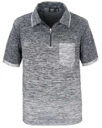 1481-OBJ Men's 1/4 Zip Ombre Polo