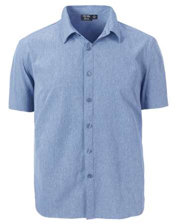 1612-CBS Men's Chambray S/S Dress Shirt