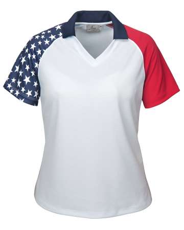 236-PTM Ladies' Patriotic Polo