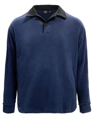 2466-VSF Men's L/S Contrast Collar Polo