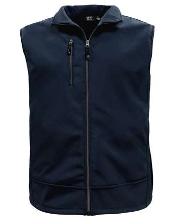 9529-S3F Men's 3 Layers Soft Shell Full Zip Vest 