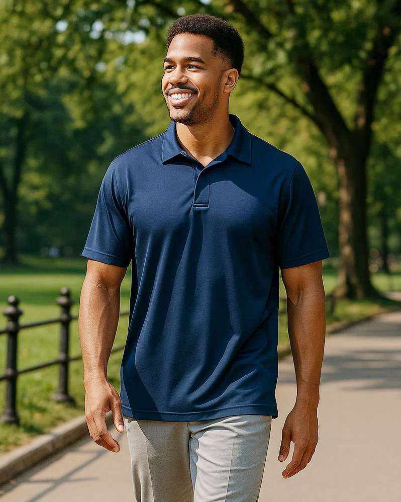 1302-COO Men's Cooling Yarn Jersey Polo - PRODUCTS