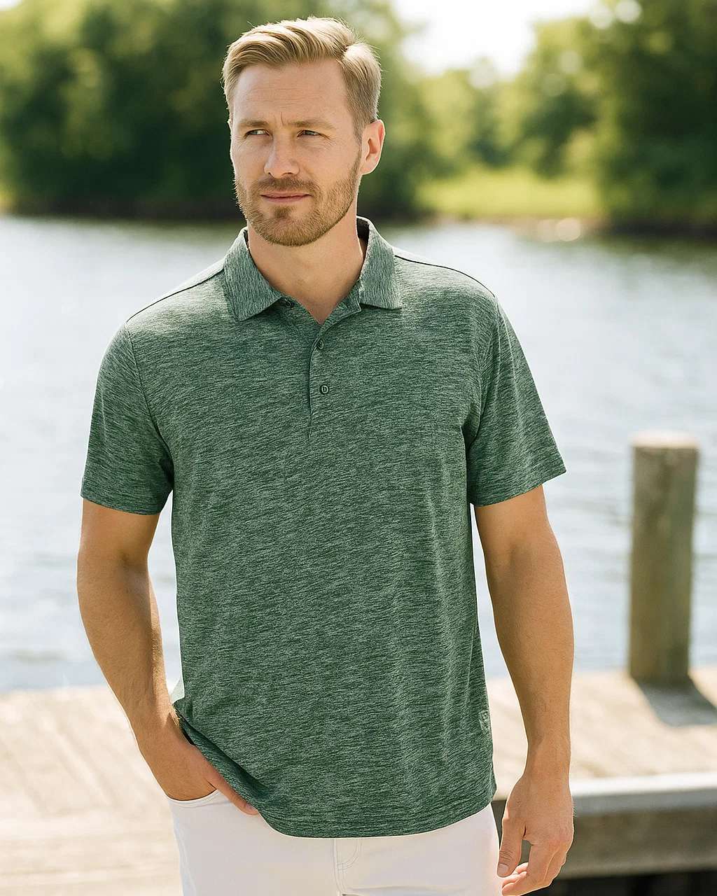 Men's Honeycomb Jacquard Polo