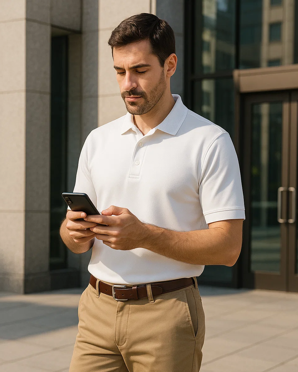 AKWA 1342-AQD Men's Polo