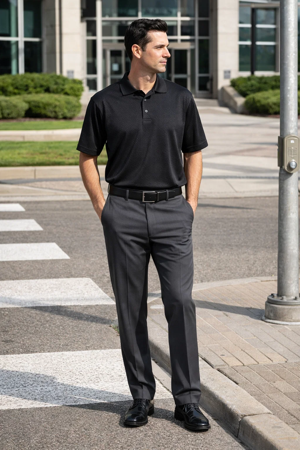 AKWA 1365-EMB Embossed Men's Polo