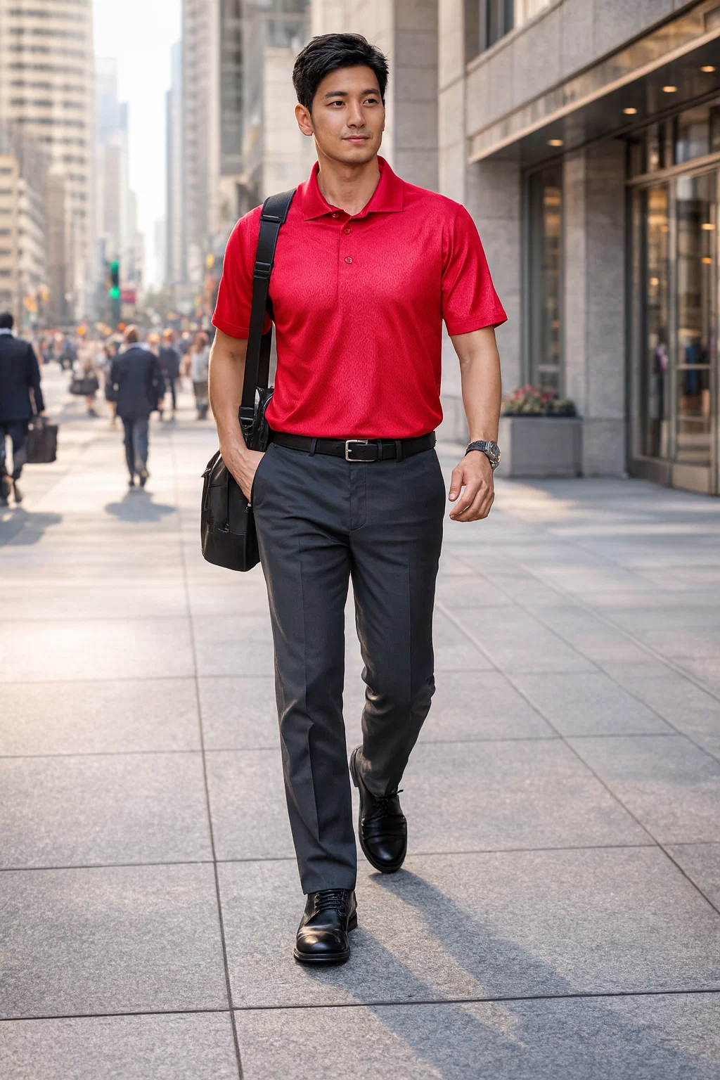 AKWA 1365-EMB Embossed Men's Polo