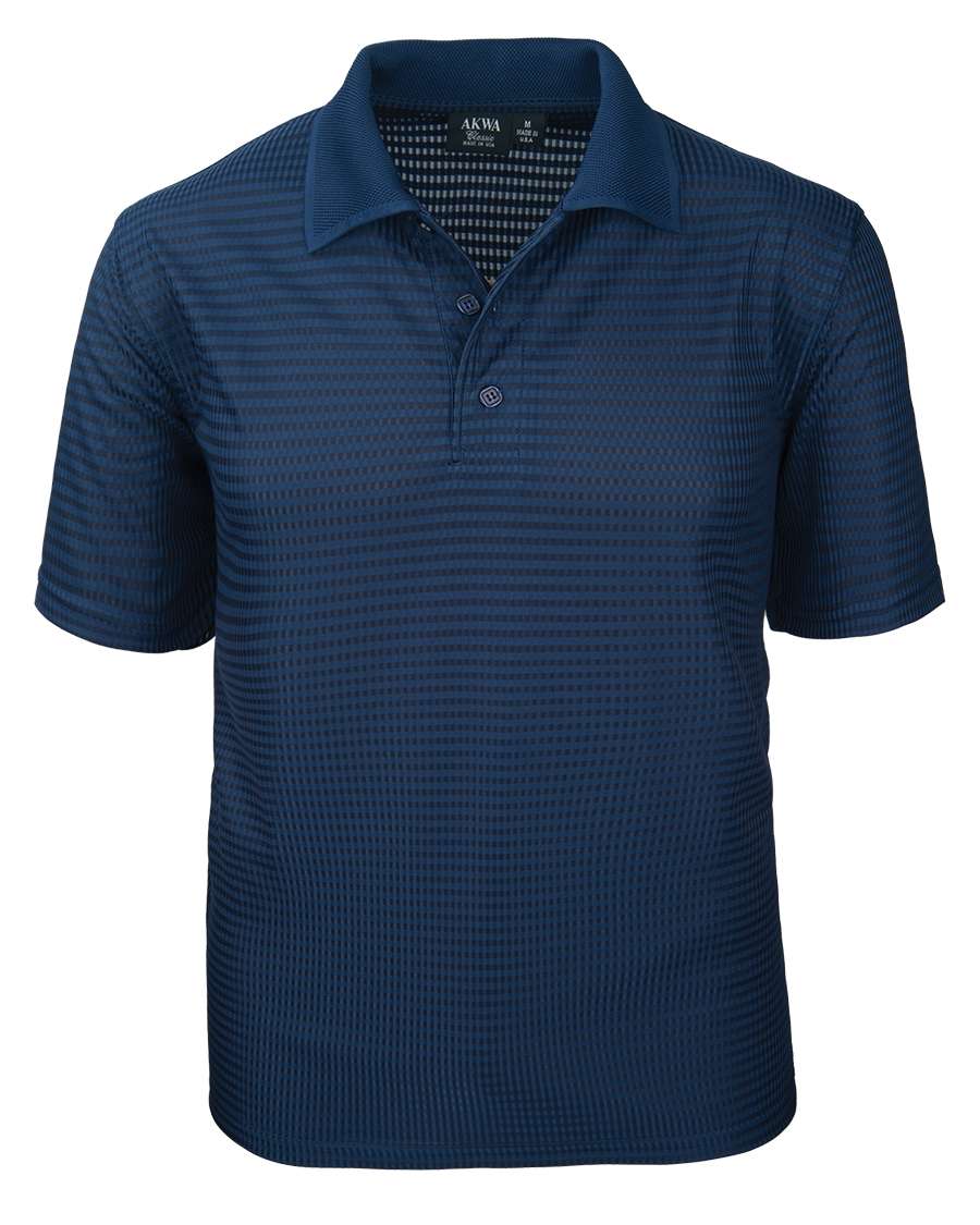 Made in USA 1368-DNC Men's Polo Drop Needle Check Made in USA 1368-DNC Men's Polo Drop Needle Check