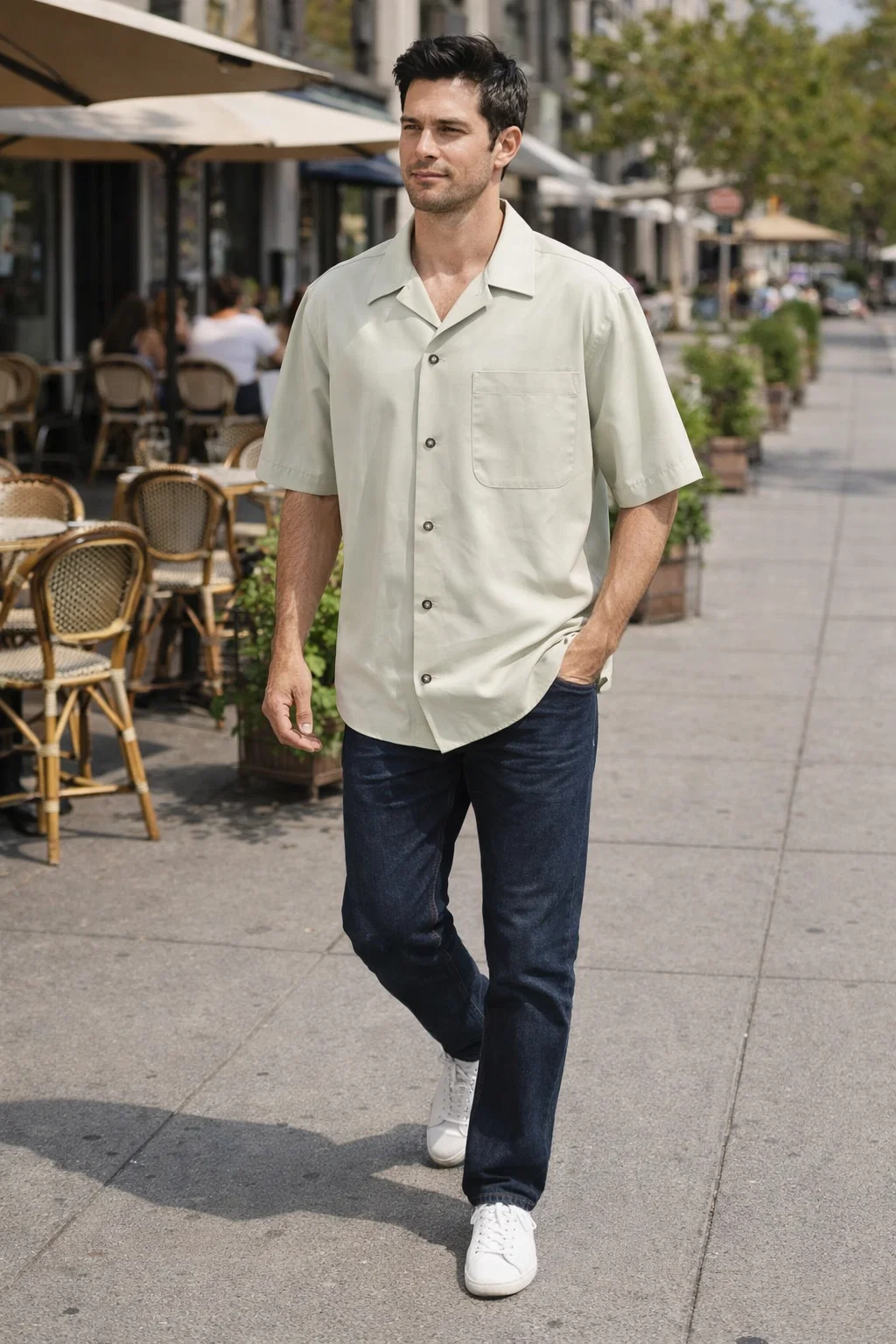 1601-MFI Men's Microfiber Camp Shirt
