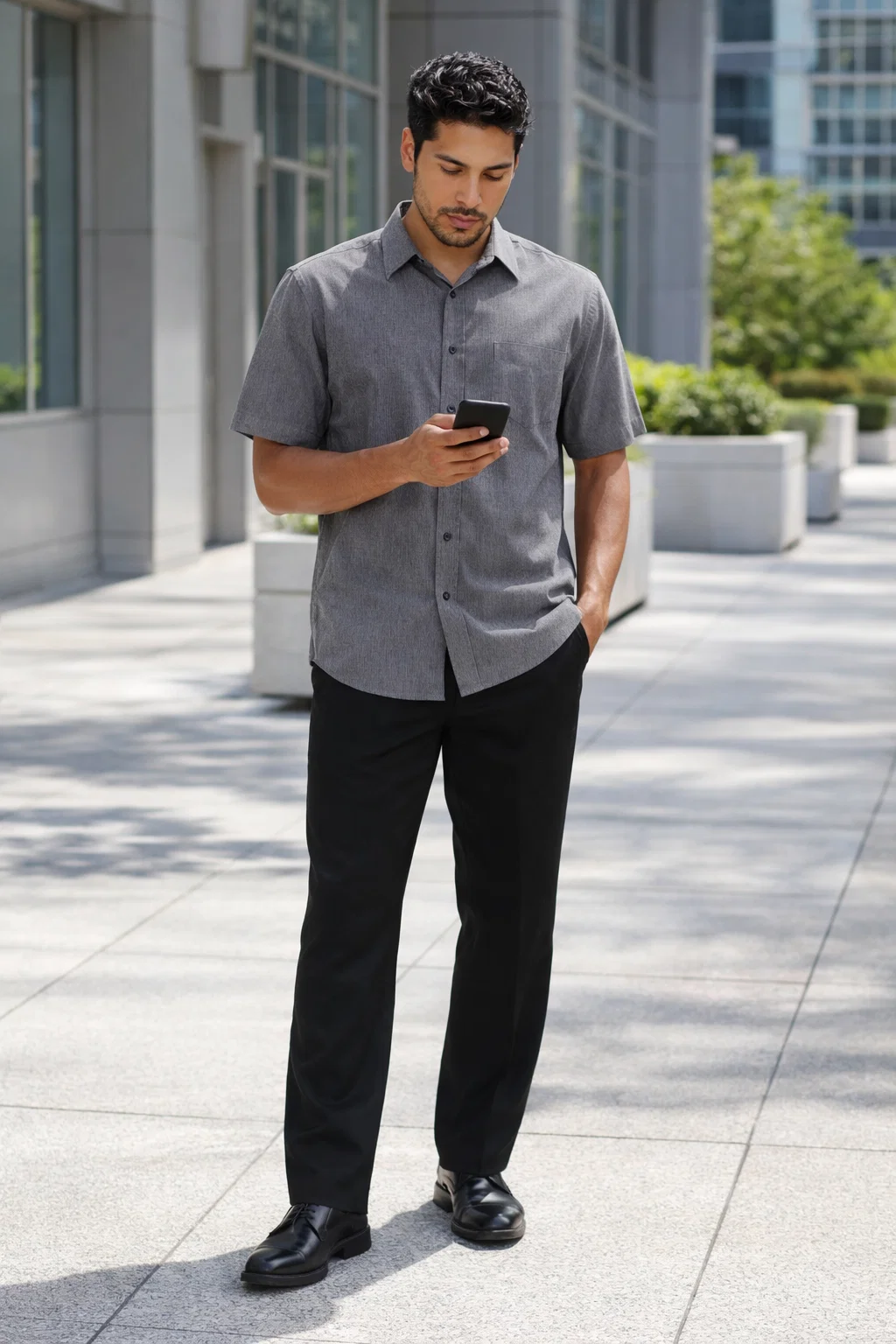 1612-CBS Men's S/S Dress Shirt