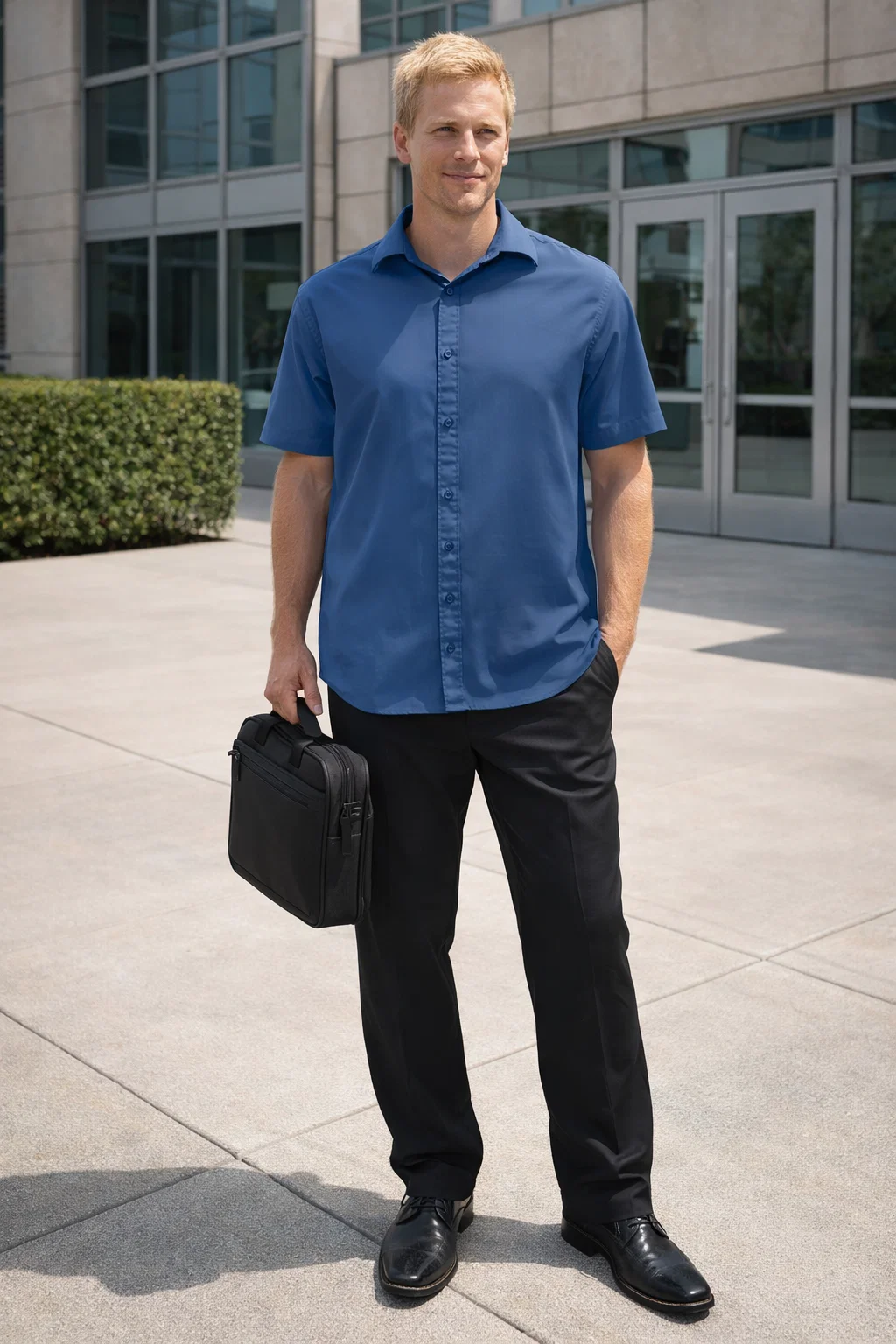 1612-CBS Men's S/S Dress Shirt