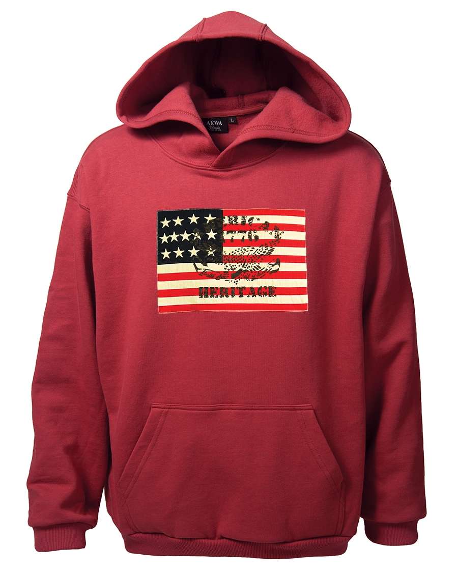 AKWA 1736-CVC Men's Pullover Fleece Hoodie