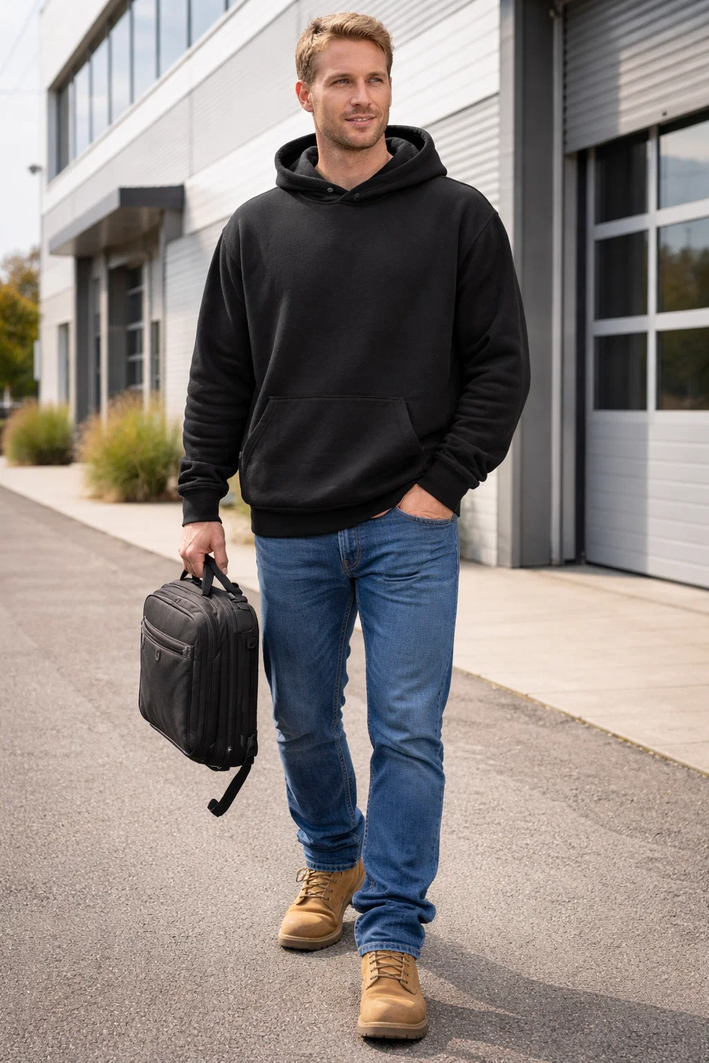 AKWA 1736-CVC Men's Pullover Fleece Hoodie