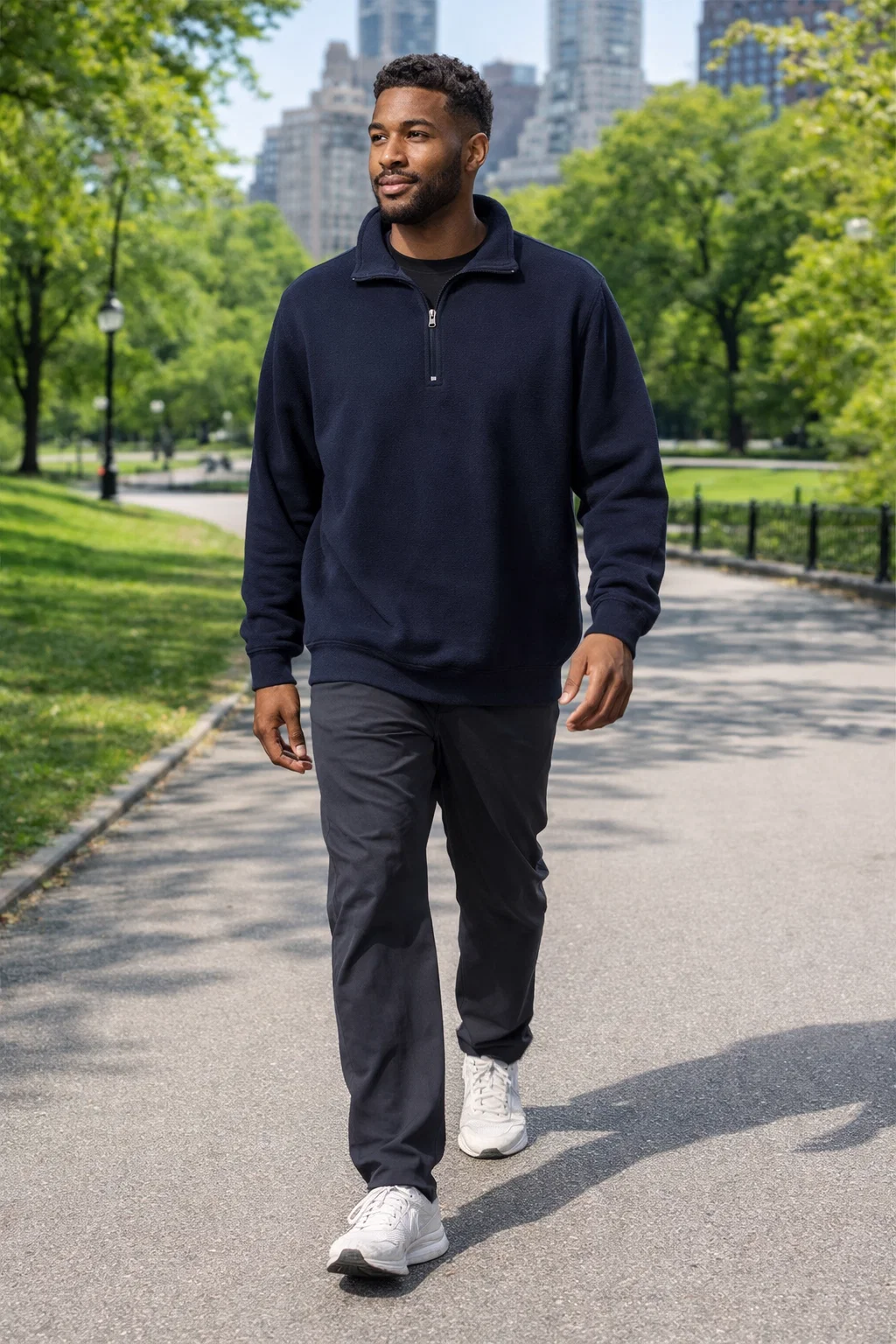 AKWA 1741-CVC Men's 1/4 Zip Fleece