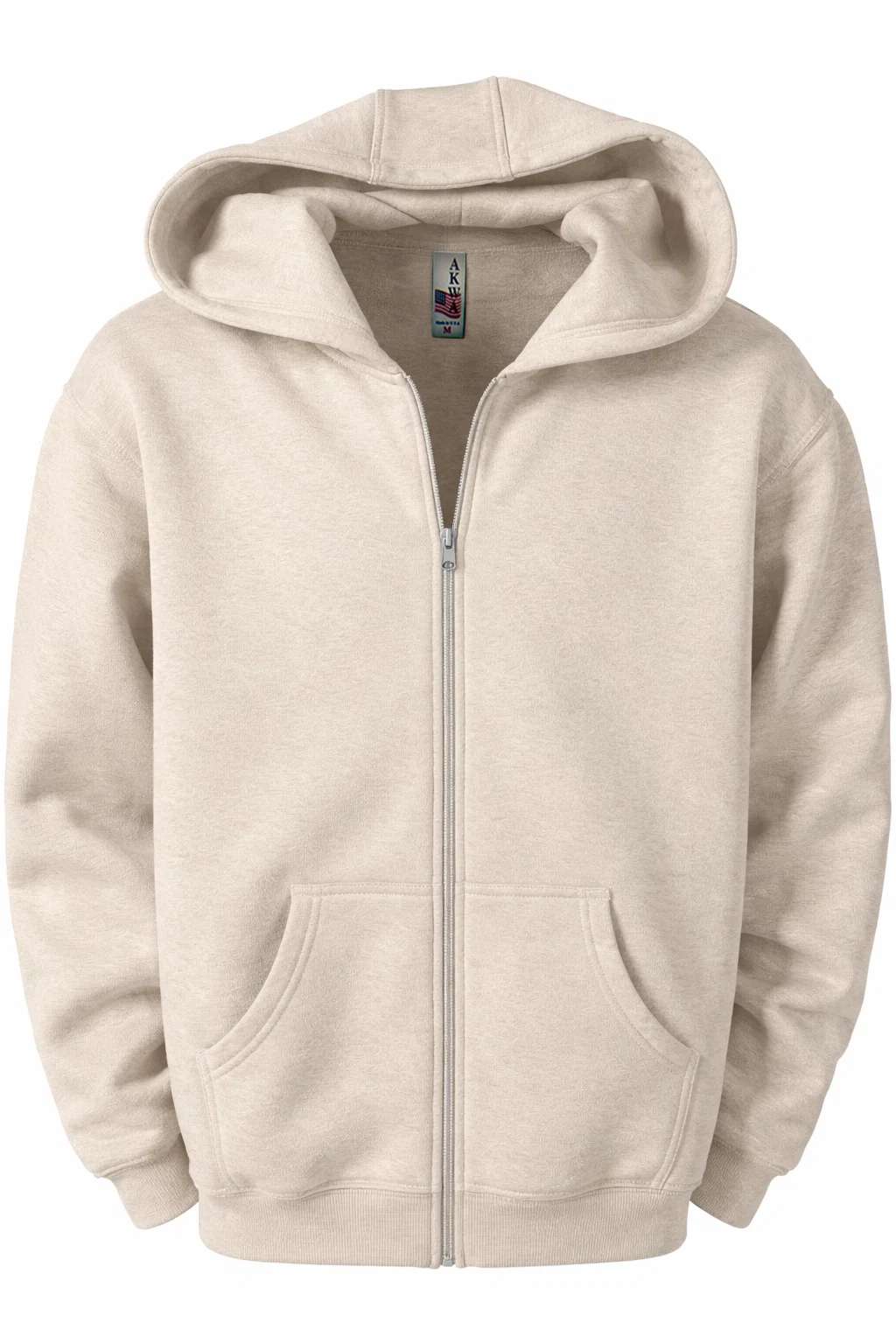 AKWA 1746-CVC Men's Full Zip Fleece Hoodie