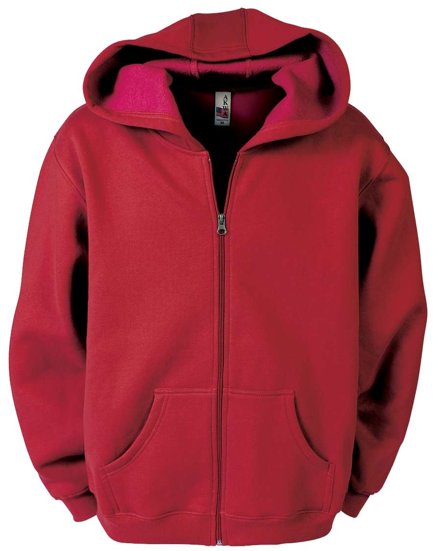 AKWA 1746-CVC Men's Full Zip Fleece Hoodie