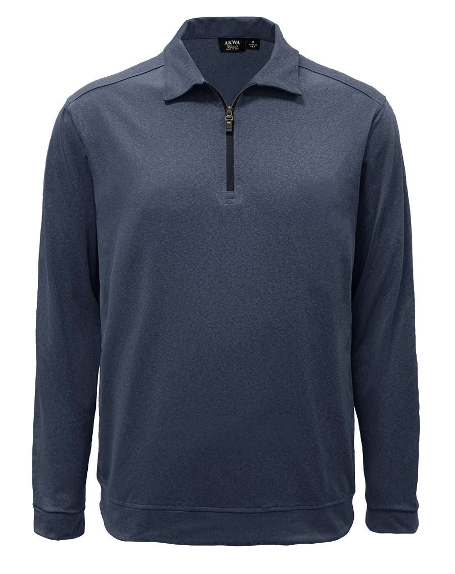 2401-DSJ Men's Double Sueded Jersey L/S 1/4 Zip Polo - PRODUCTS