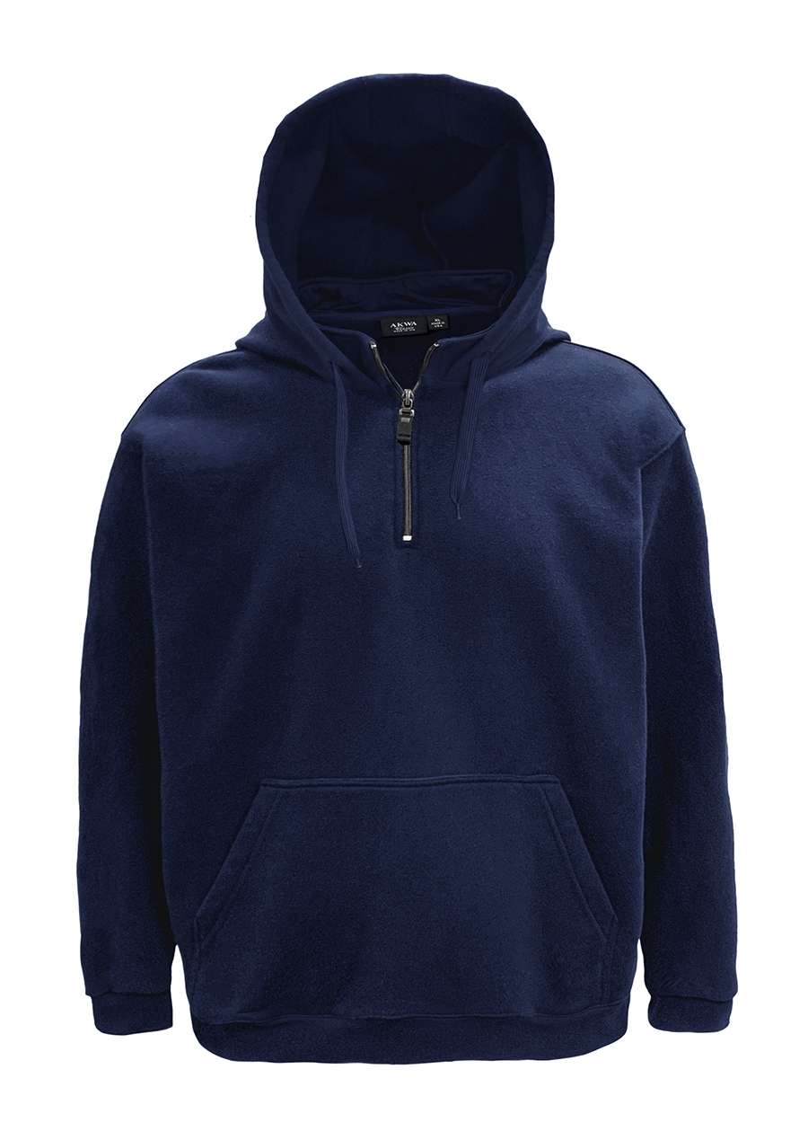 3722 CVC Men s Cotton Polyester Mock Neck 1 4 Zip Pullover Hoodie